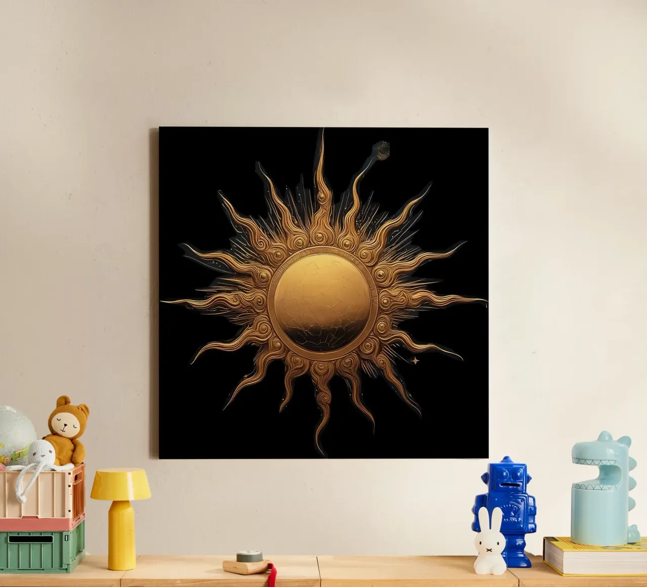 Sole d'oro tela con Cornice a cassetta da luxi&lace