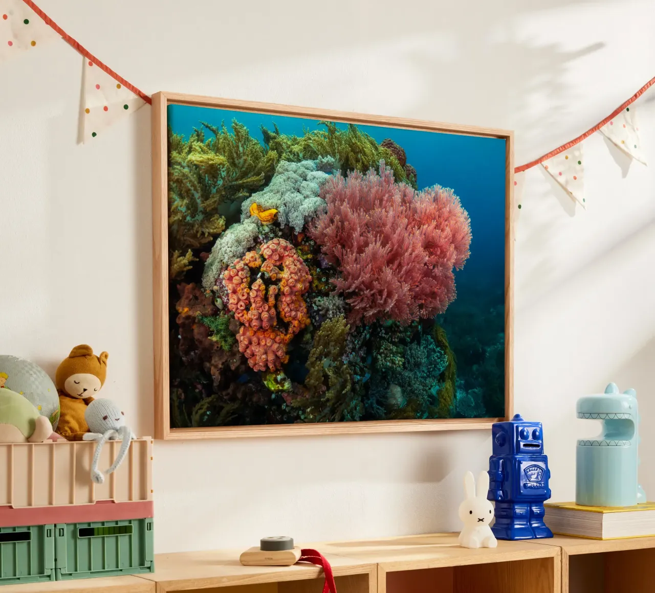 Liquid Realms canvas with Floater frame by StillVibe Home