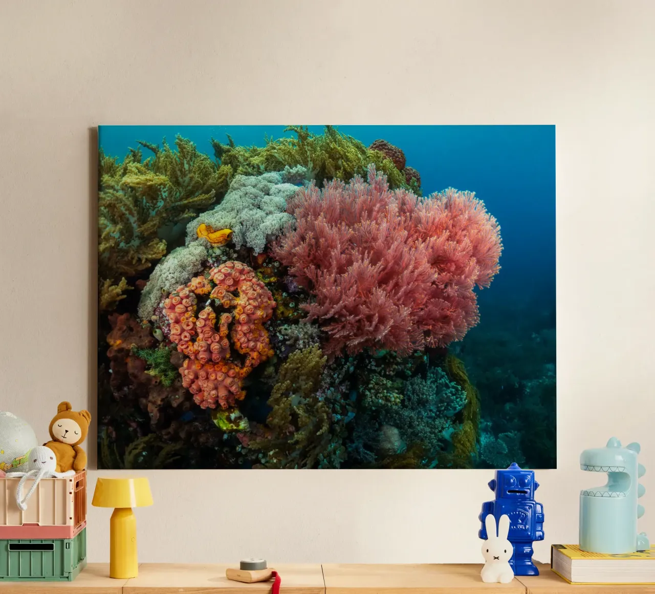 Liquid Realms canvas with Floater frame by StillVibe Home