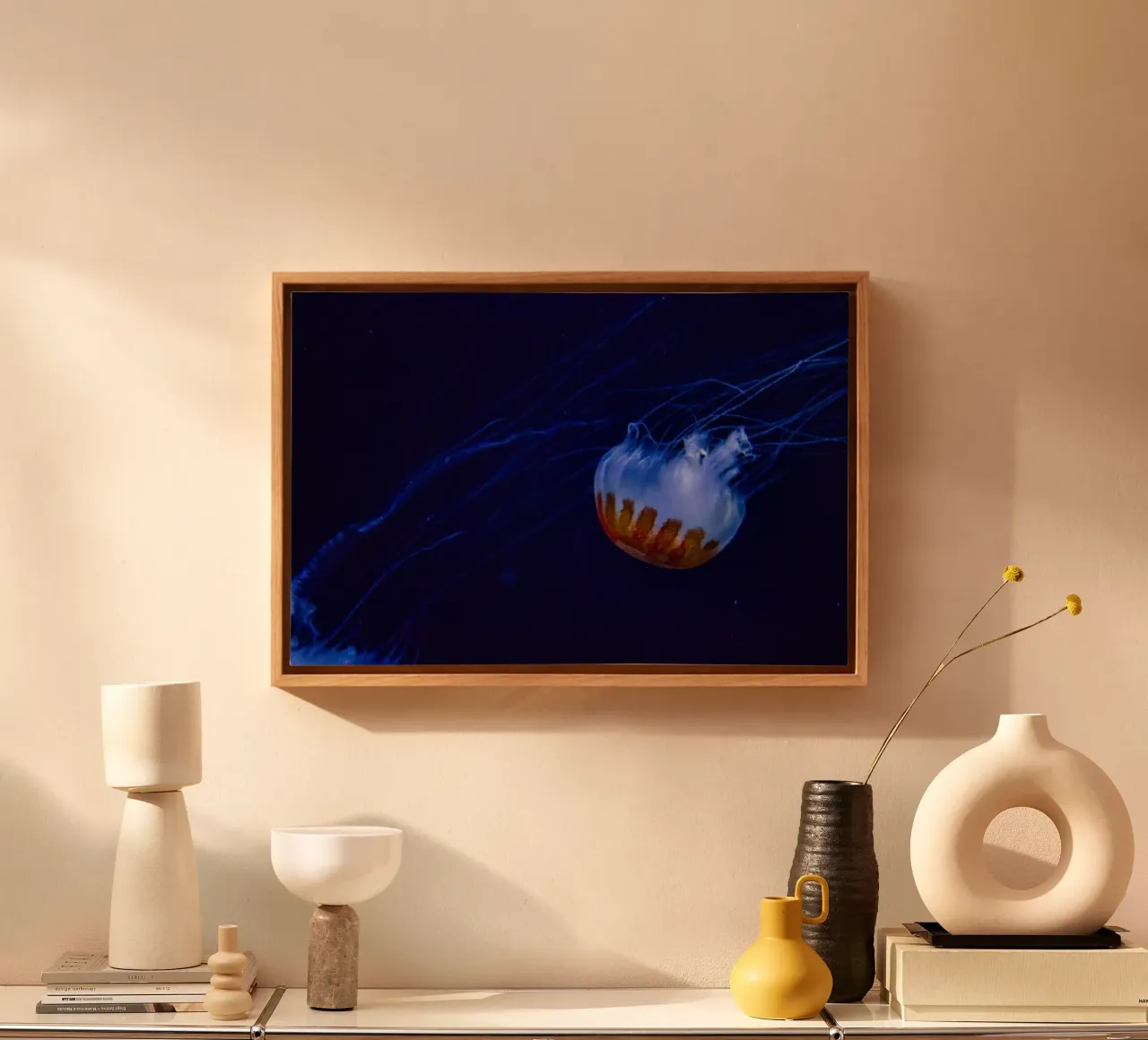 Liquid Realms canvas with Floater frame by StillVibe Home