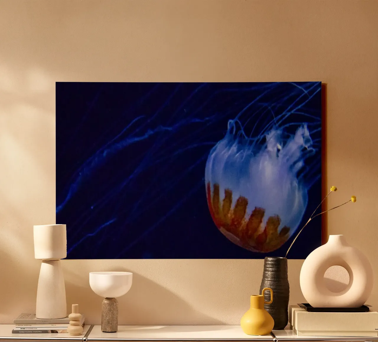 Liquid Realms canvas with Floater frame by StillVibe Home