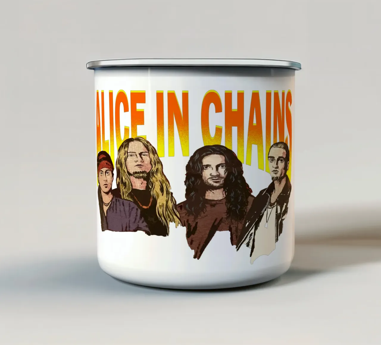 Maglietta essenziale degli Alice in Chains tazza in smalto da thisnara.std