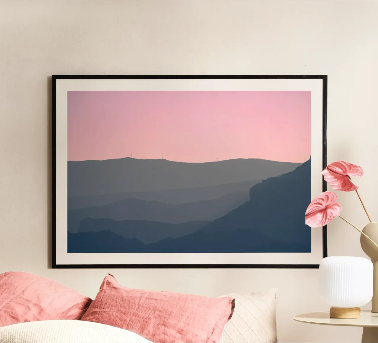 Mountains of Eilat #1 poster con telaio in plastica da Tal Paz-Fridman