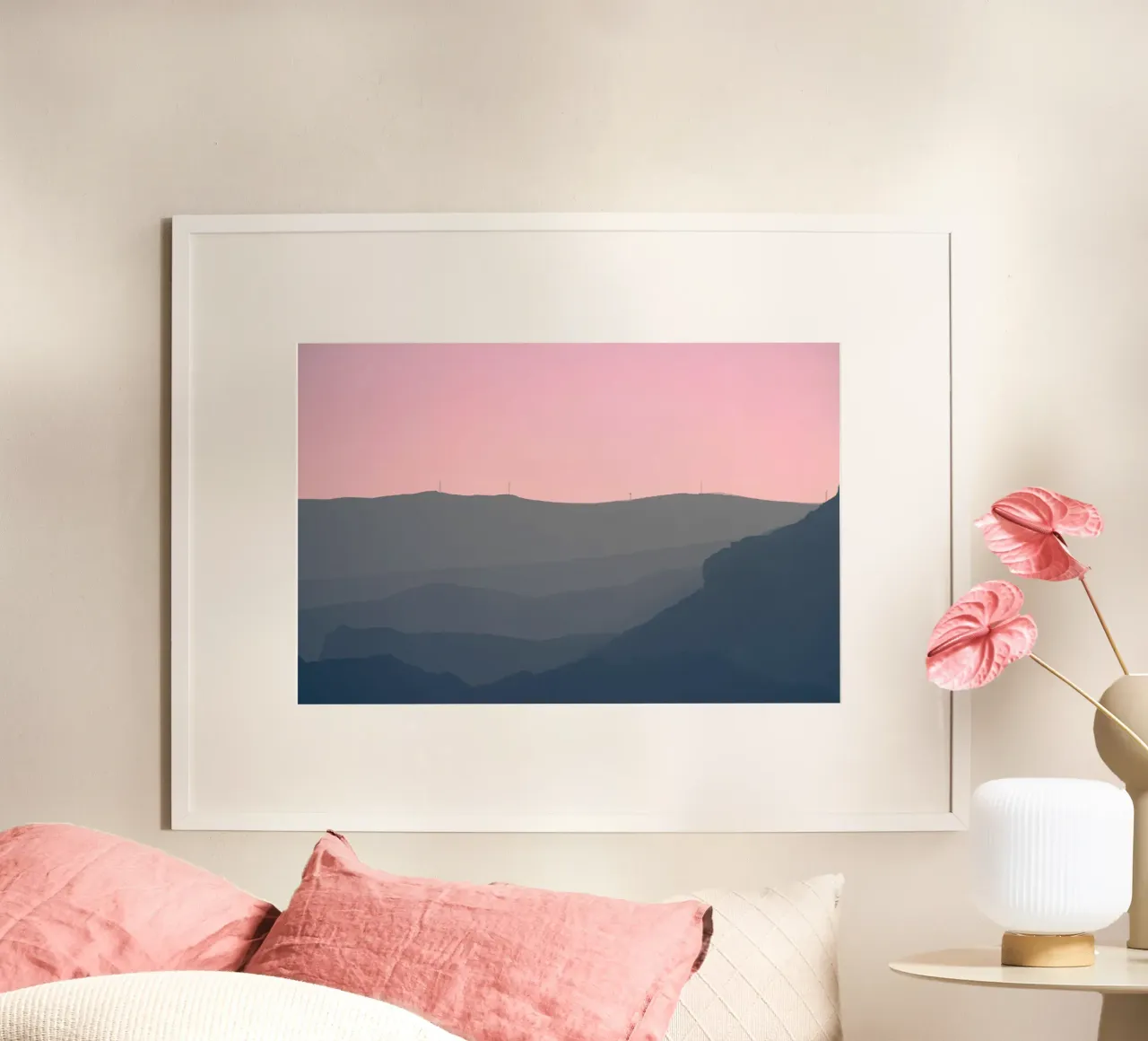 Mountains of Eilat #1 poster con telaio in plastica da Tal Paz-Fridman