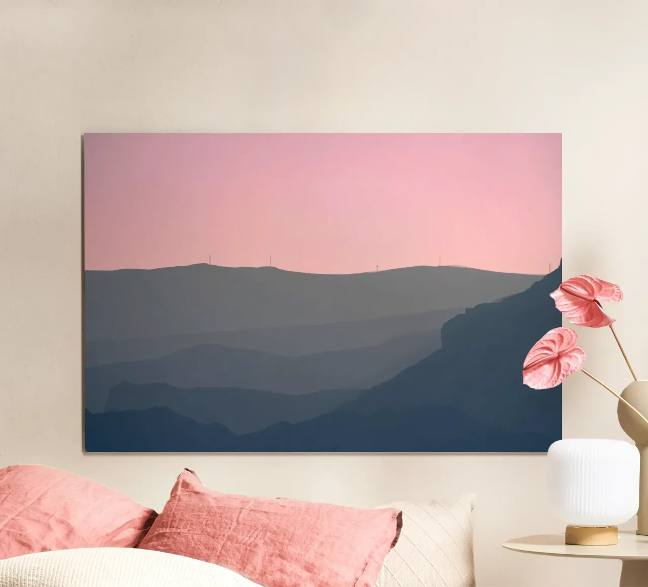 Mountains of Eilat #1 poster con telaio in plastica da Tal Paz-Fridman