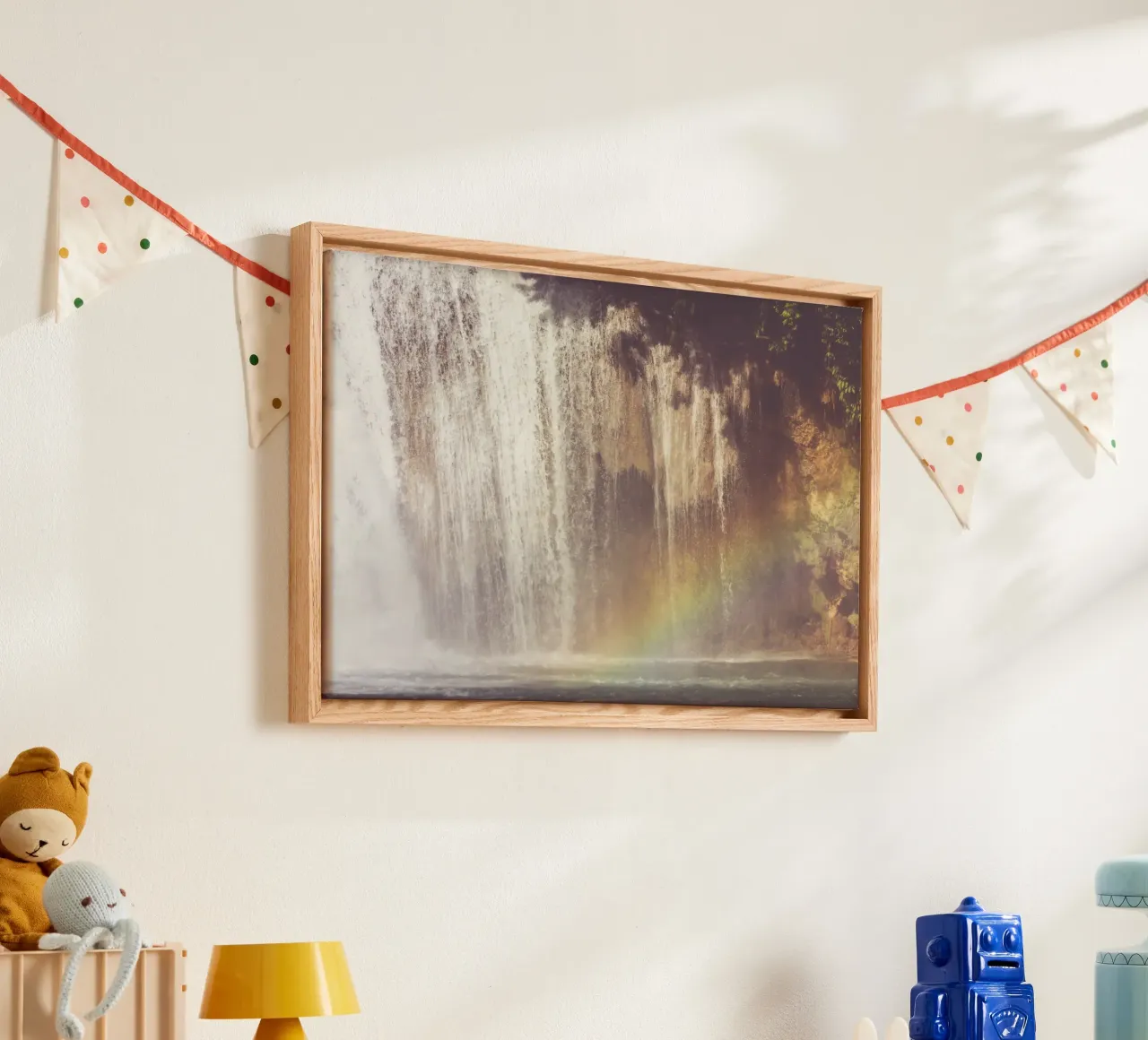 Falling Silence canvas with Floater frame by StillVibe Home