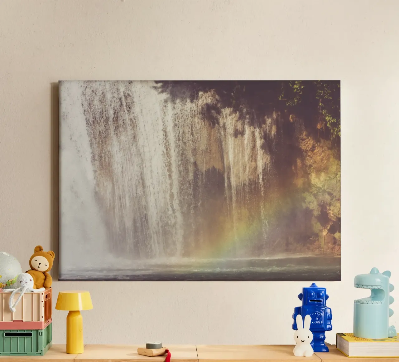 Falling Silence canvas with Floater frame by StillVibe Home