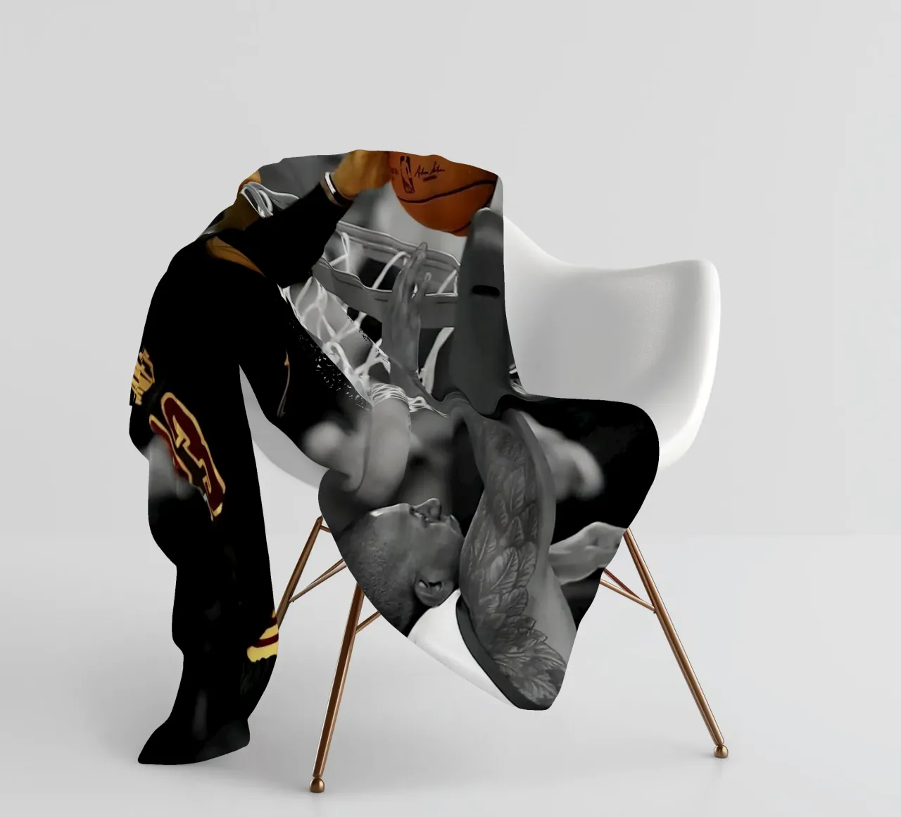 Lebron James, The Block coperta in pile da willtahuyshop