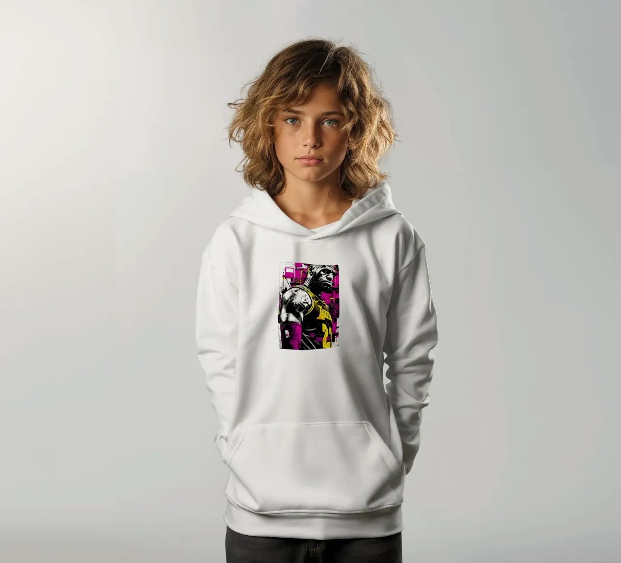 LeBron James felpa bambino con cappuccio da willtahuyshop