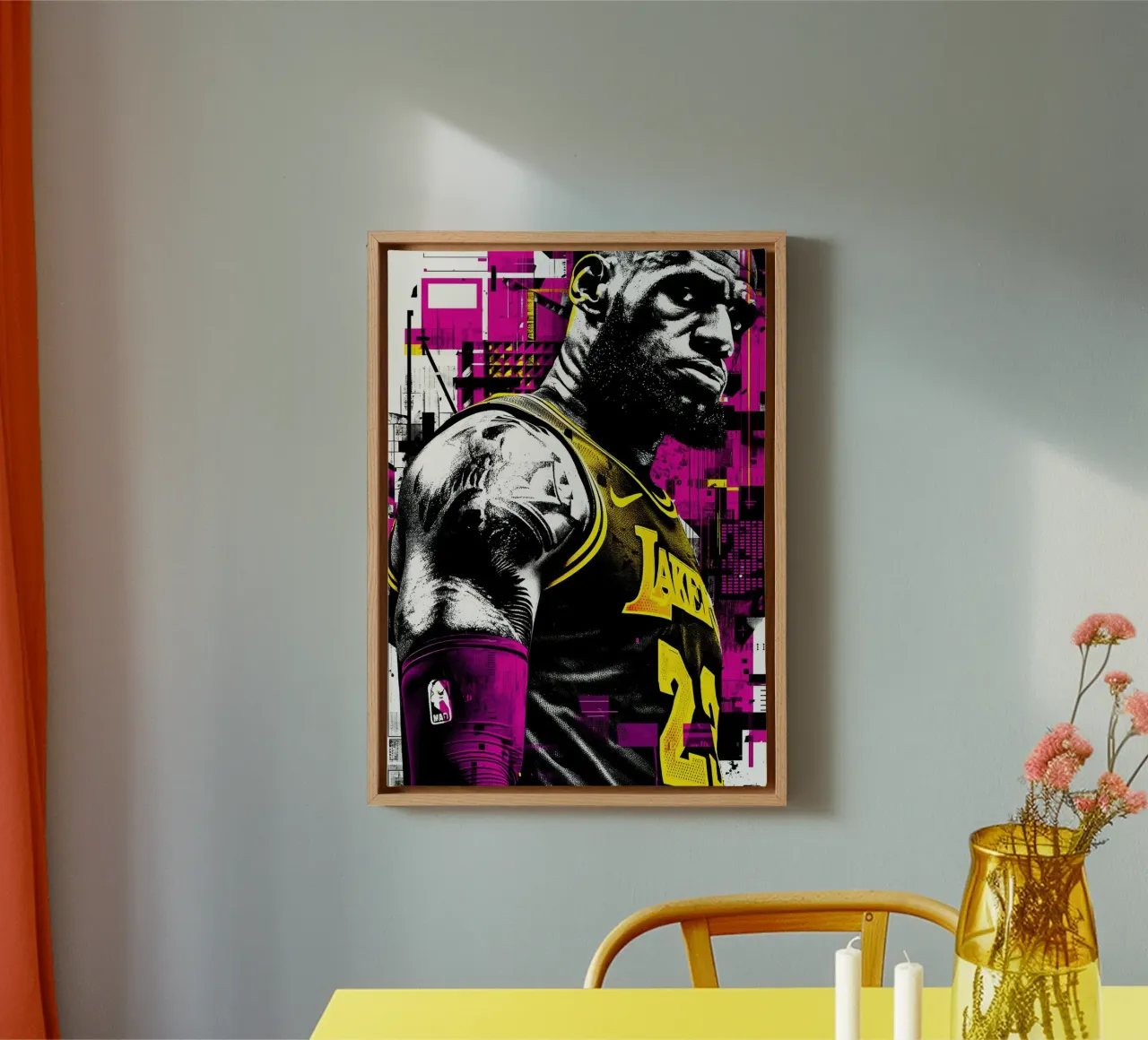 LeBron James tela con Cornice a cassetta da willtahuyshop