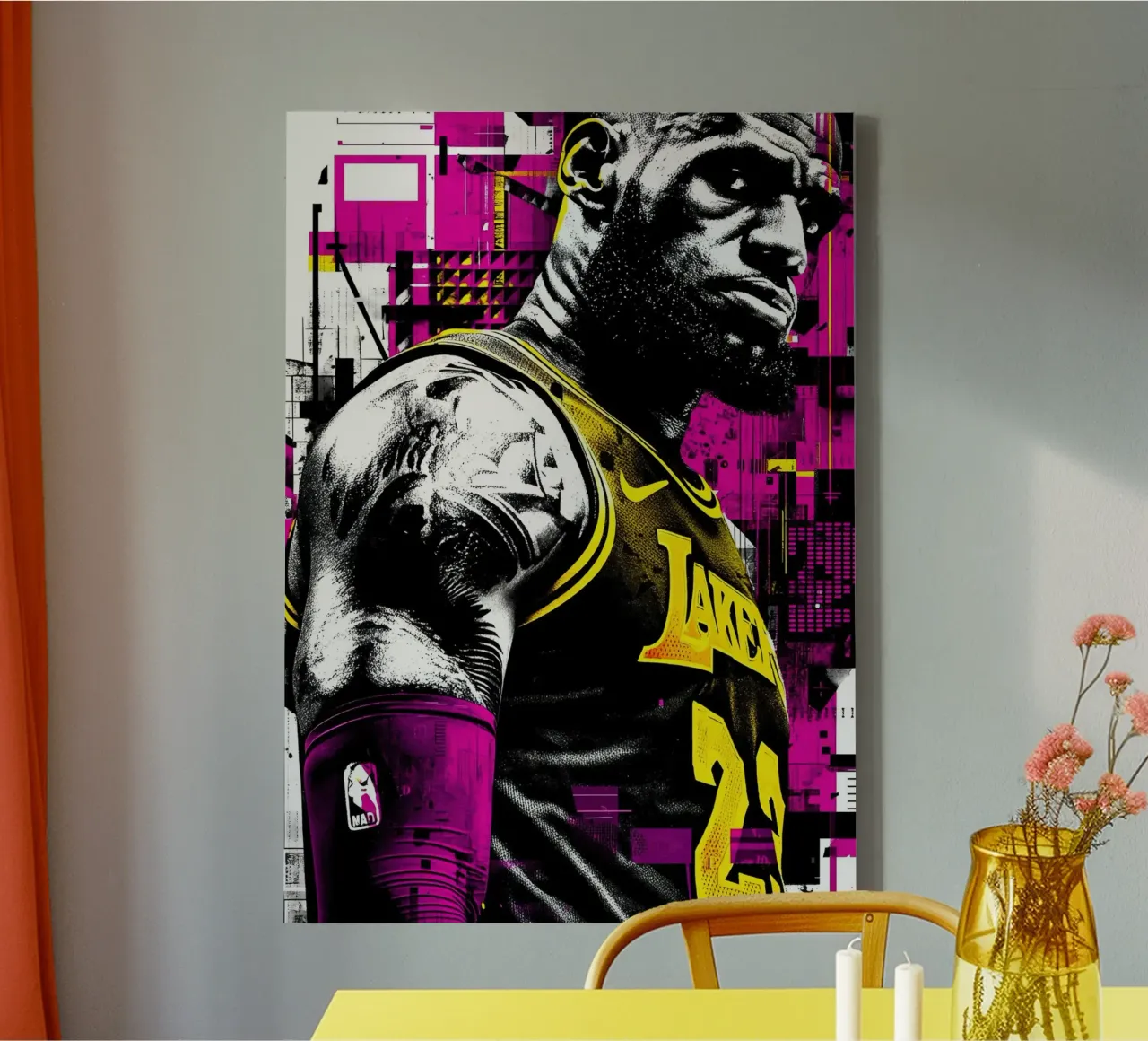 LeBron James tela con Cornice a cassetta da willtahuyshop