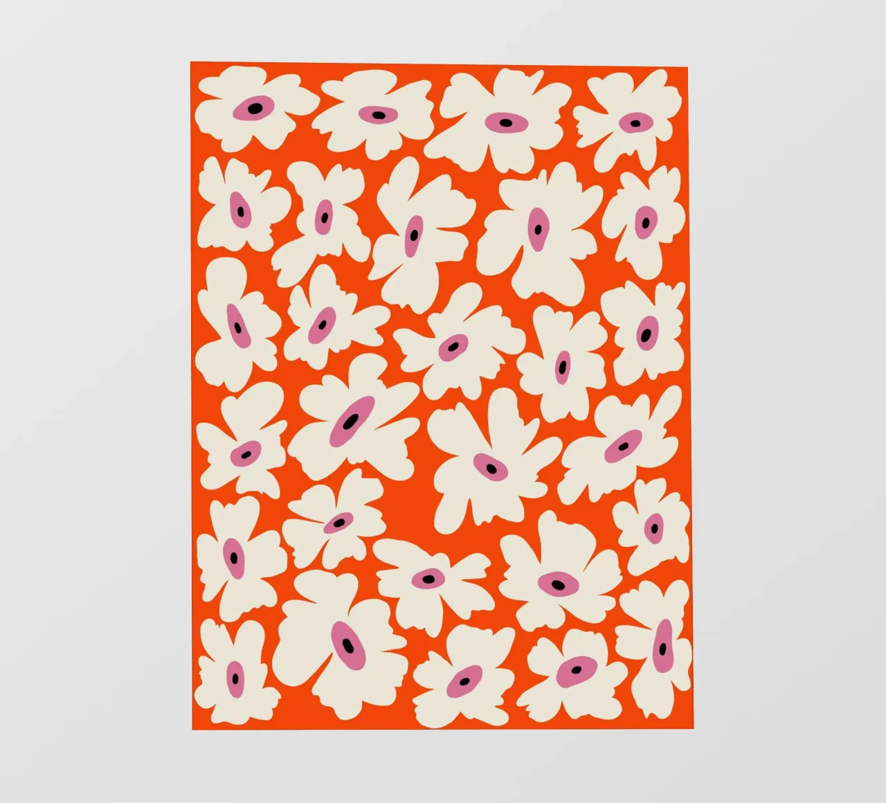 Floral Fun Garden fotobehang van Miho Art Studio