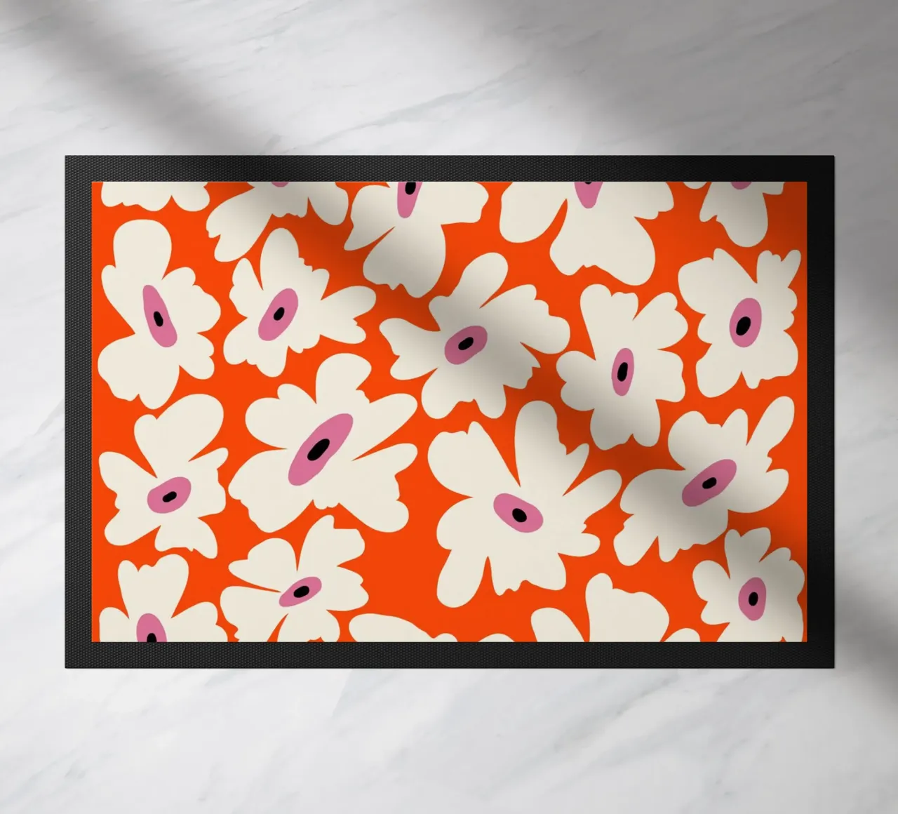 Bloementuin deurmat van Miho Art Studio