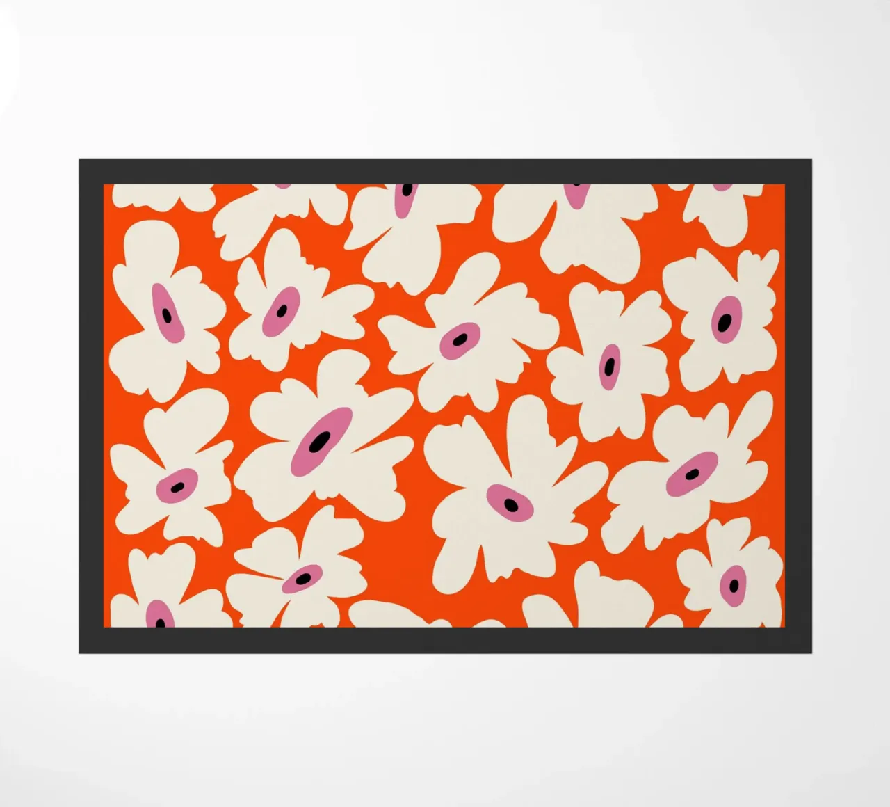 Bloementuin deurmat van Miho Art Studio