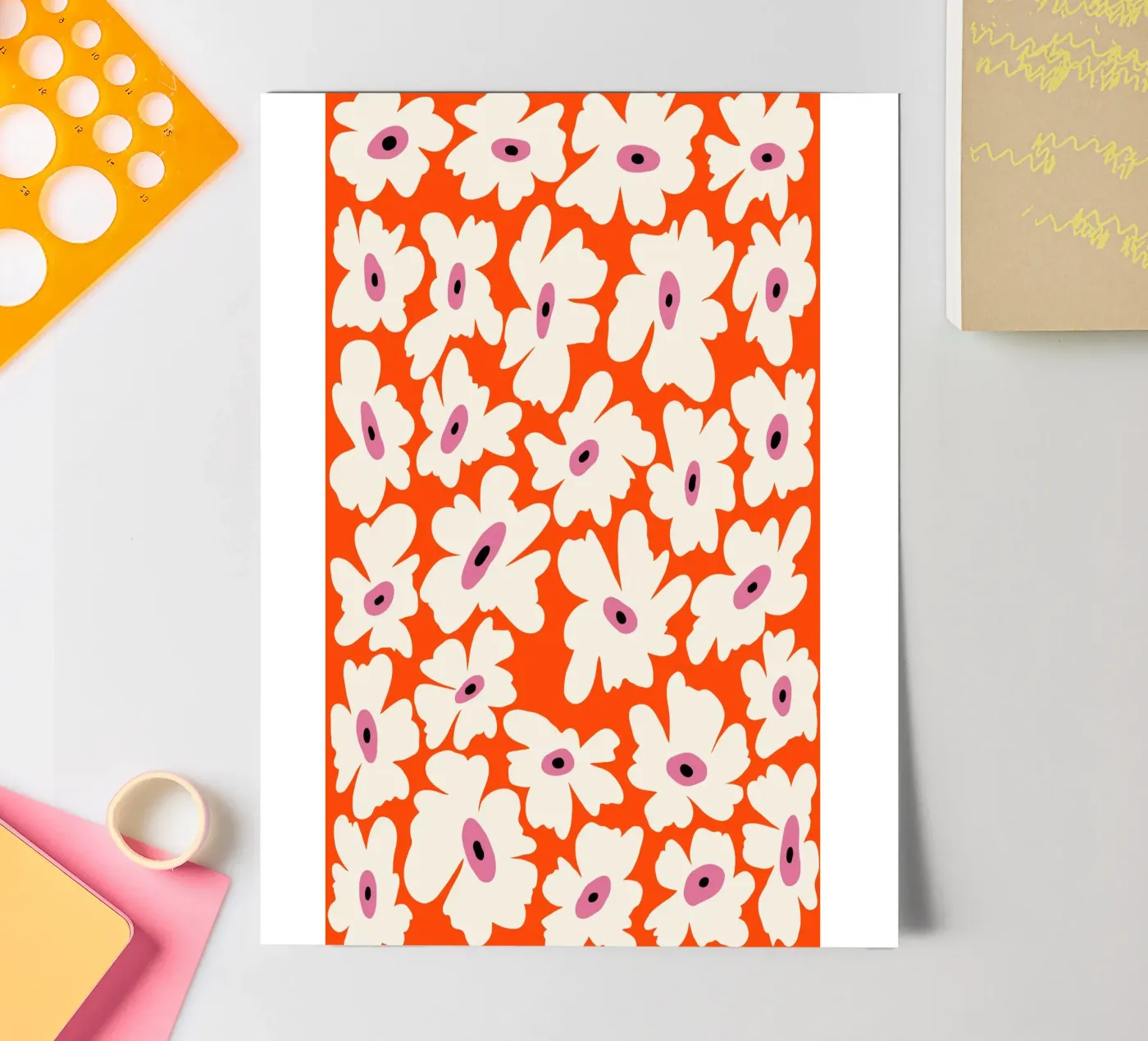 Bloementuin stickervel van Miho Art Studio