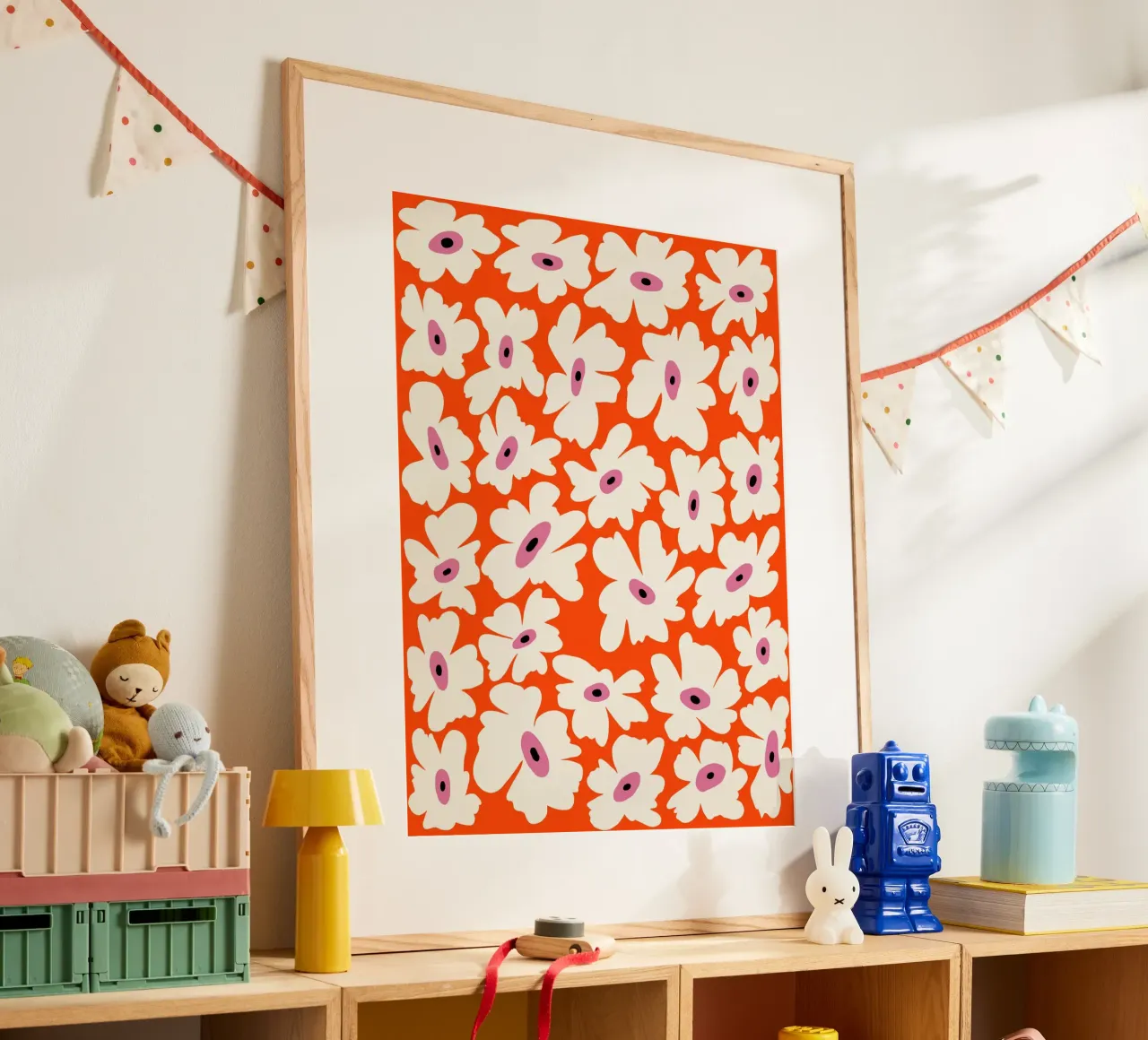 Bloementuin poster van Miho Art Studio