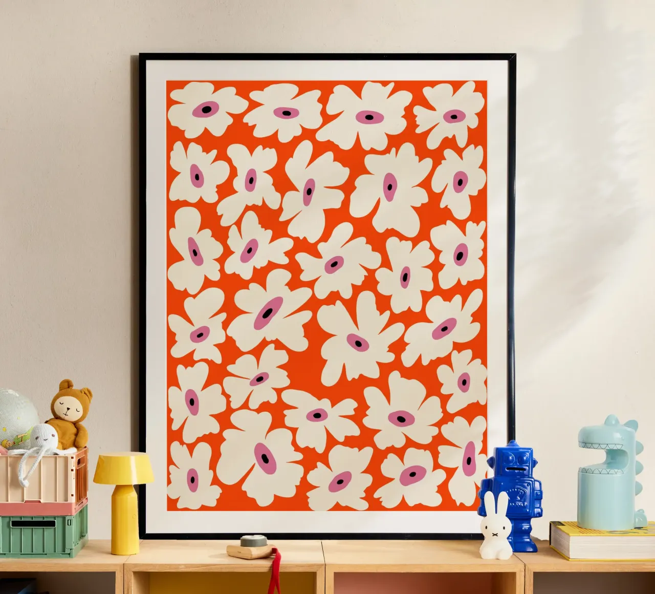 Bloementuin poster van Miho Art Studio