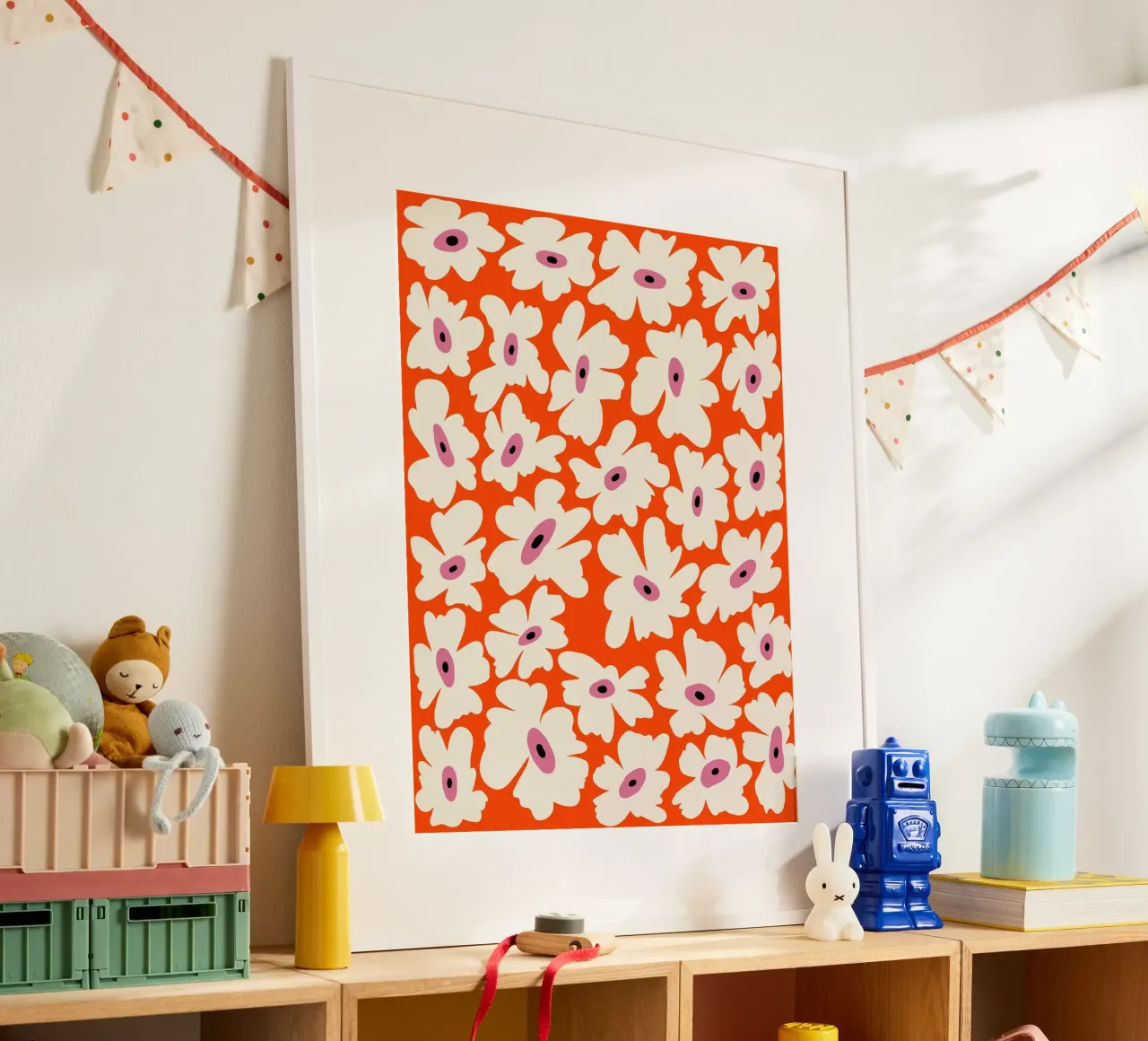 Bloementuin poster van Miho Art Studio