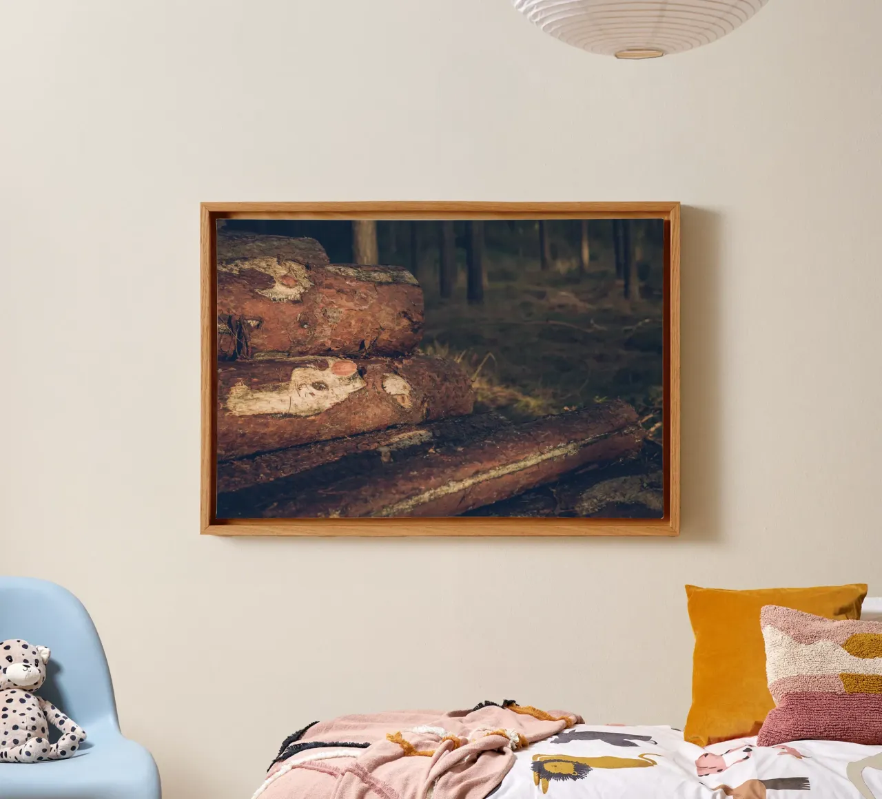 Hout Echo's canvas met Baklijst van StillVibe Home