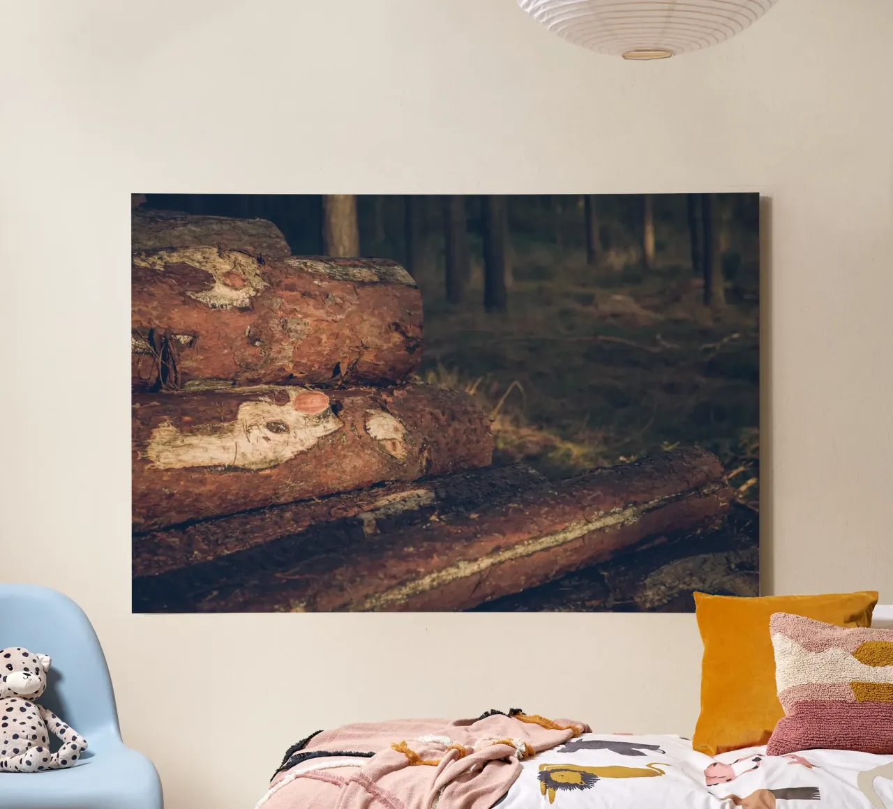Hout Echo's canvas met Baklijst van StillVibe Home
