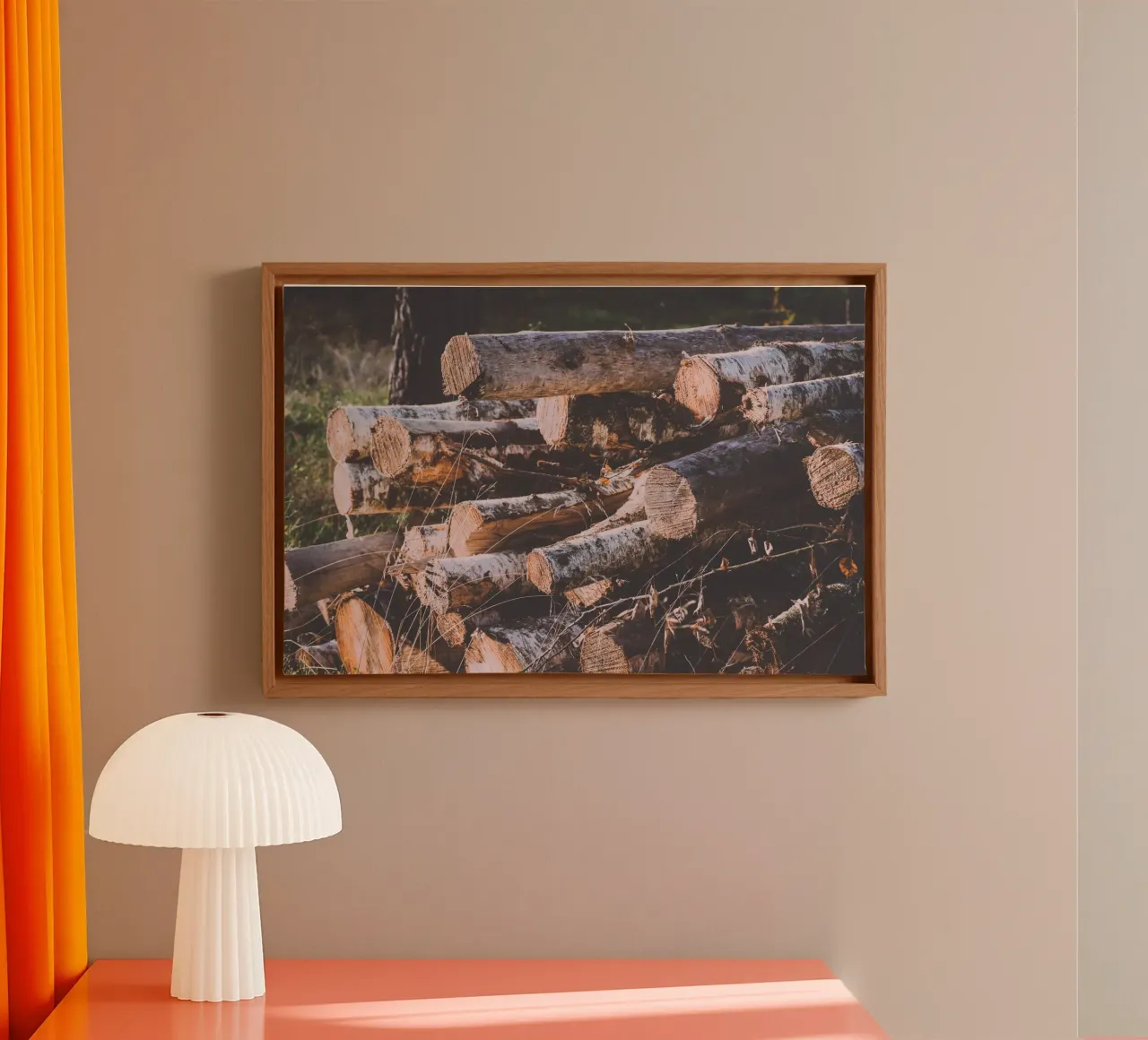 Echi di legno tela con Cornice a cassetta da StillVibe Home
