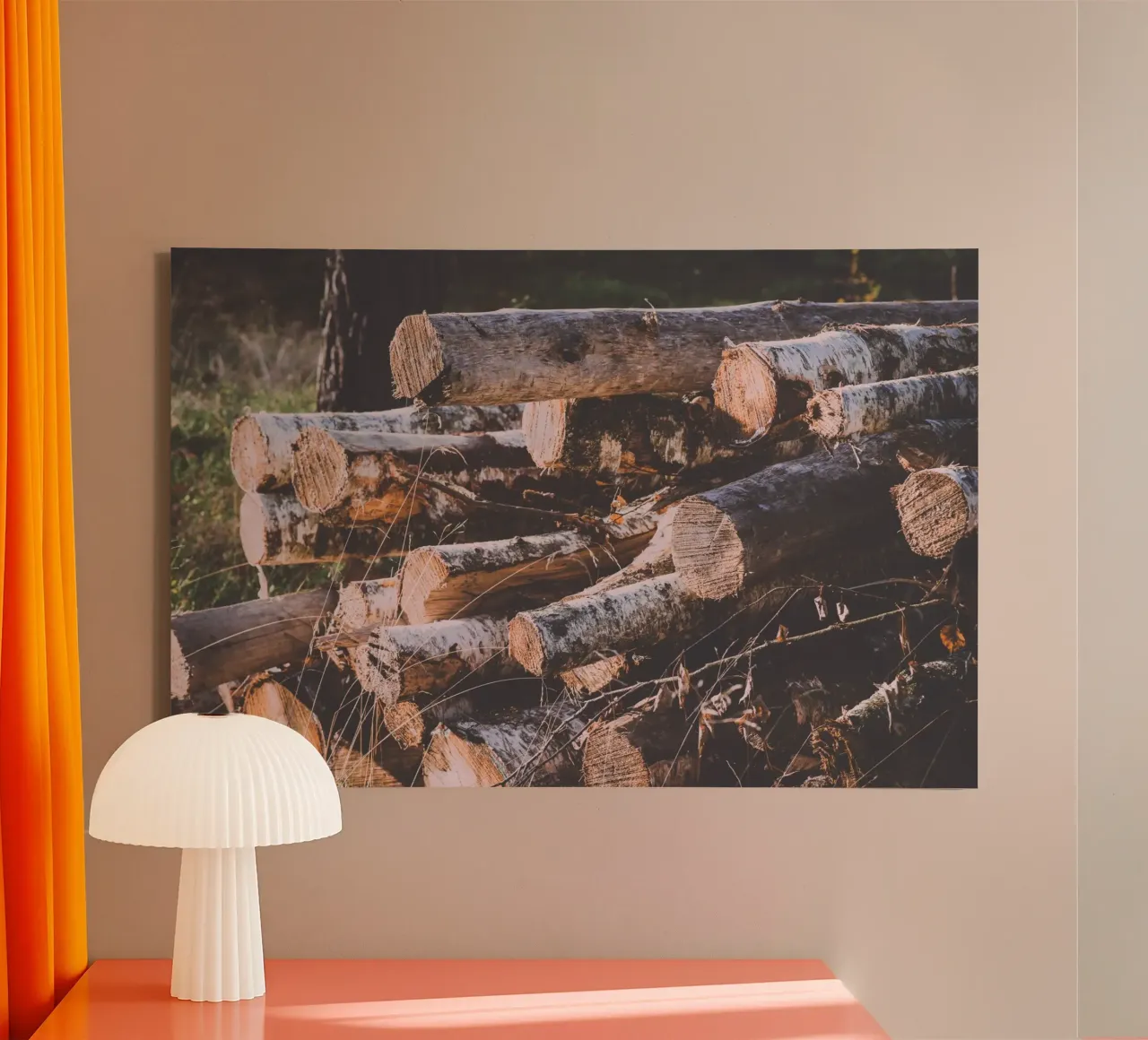 Echi di legno tela con Cornice a cassetta da StillVibe Home