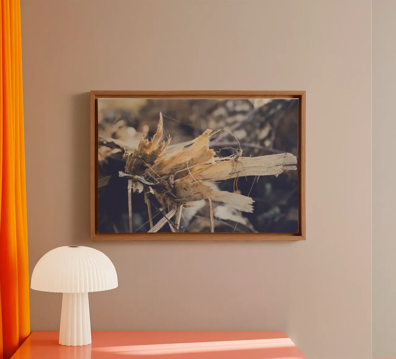 Echi di legno tela con Cornice a cassetta da StillVibe Home