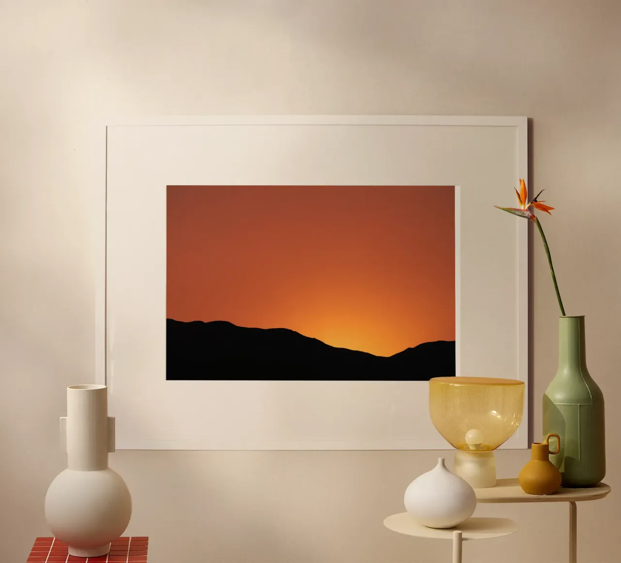 Mountains of Eilat #8 poster con telaio in legno da Tal Paz-Fridman