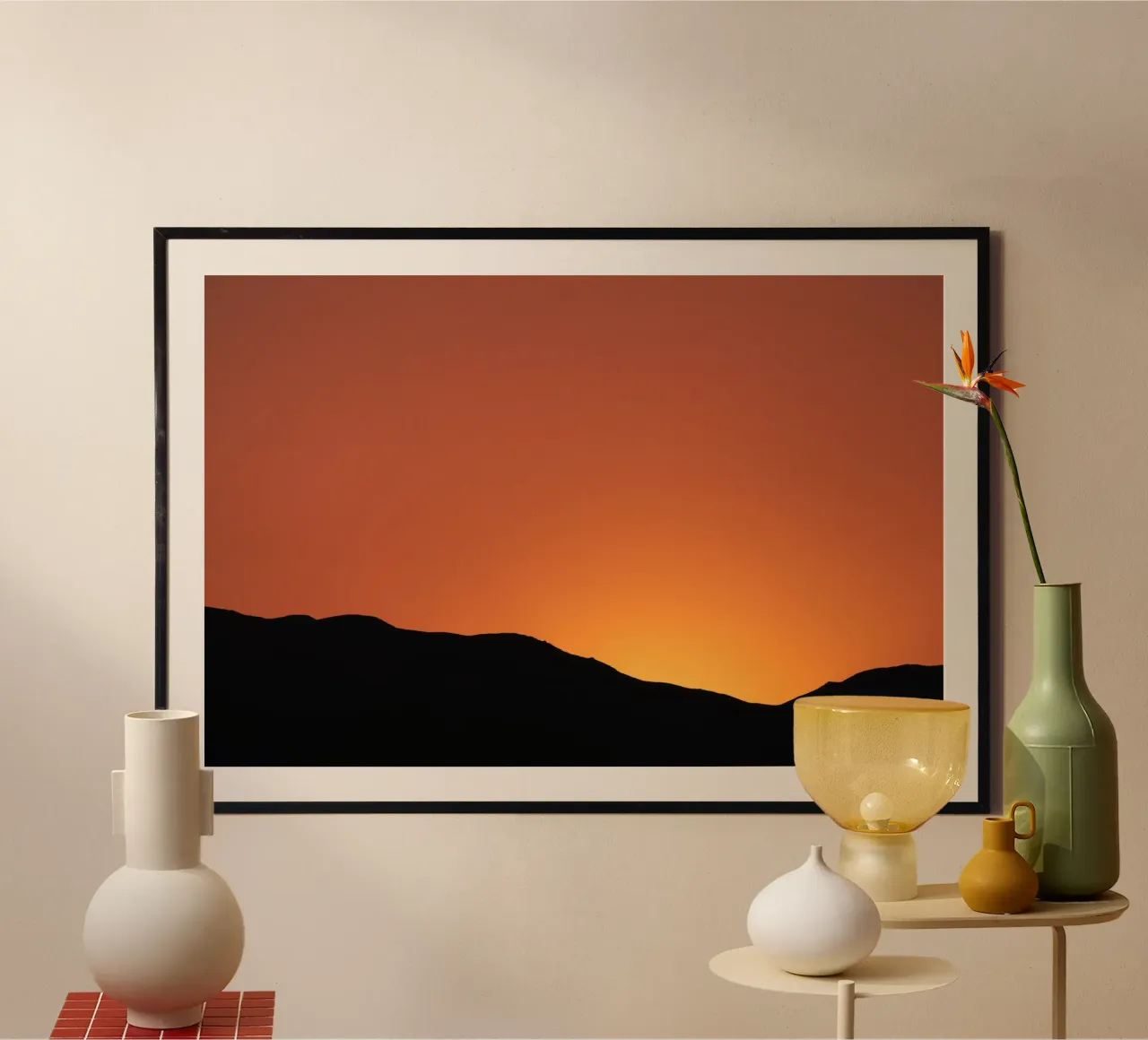 Mountains of Eilat #8 poster con telaio in legno da Tal Paz-Fridman