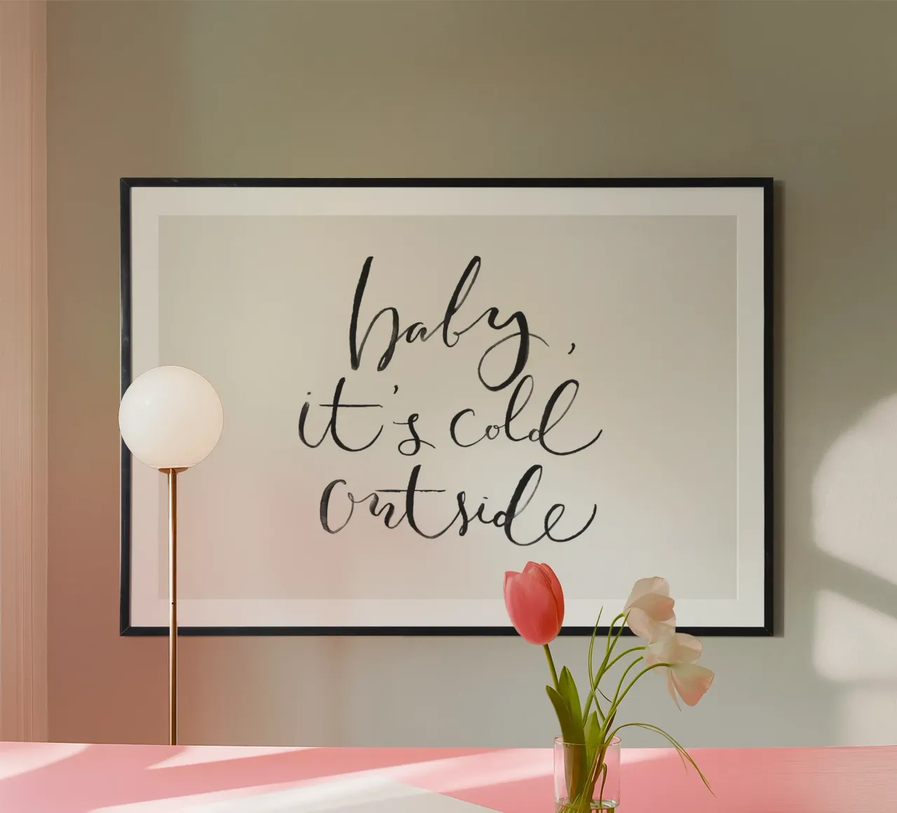 Bagliore invernale poster con telaio in legno da StillVibe Home