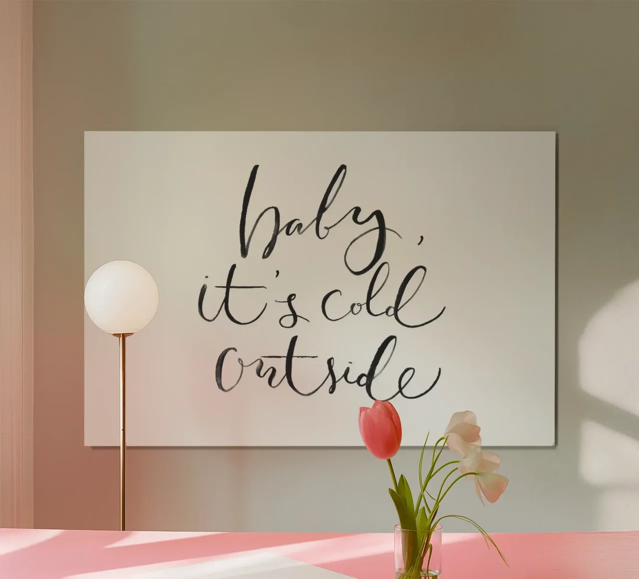 Bagliore invernale poster con telaio in legno da StillVibe Home