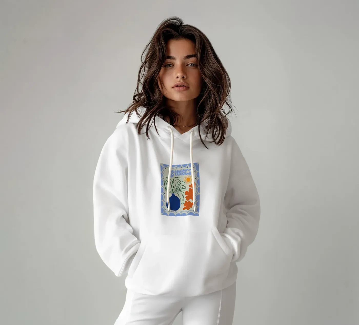 Sunset hoodie by Miho Art Studio