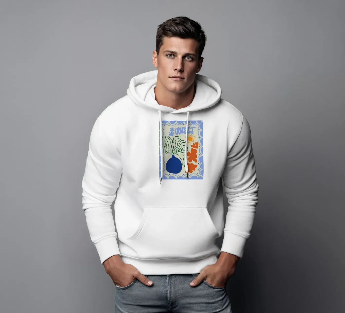 Sunset hoodie by Miho Art Studio