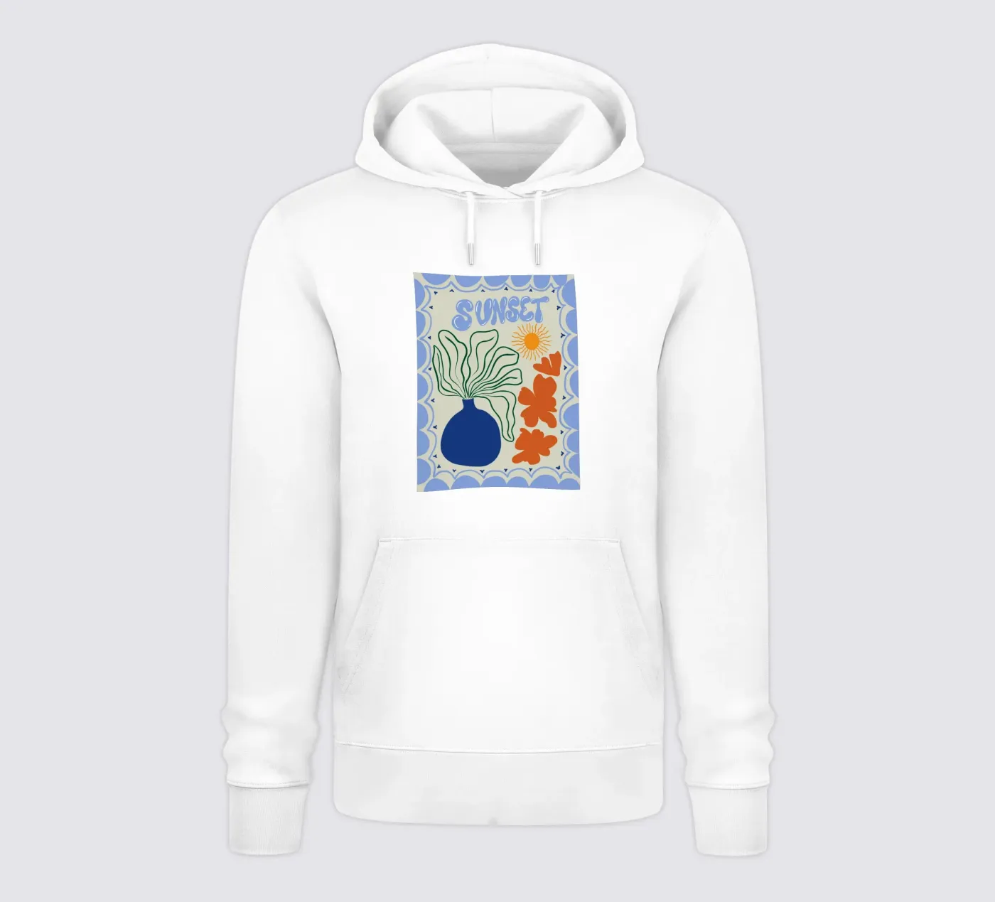 Sunset felpa con cappuccio da Miho Art Studio