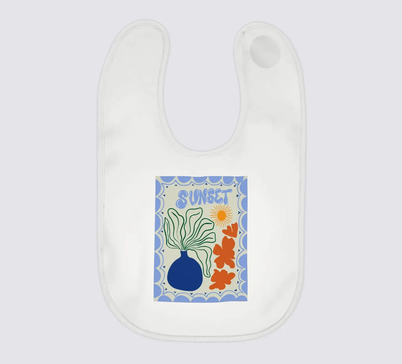 Sunset baby bib by Miho Art Studio