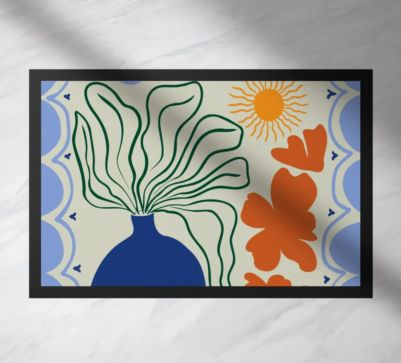 Sunset doormat by Miho Art Studio