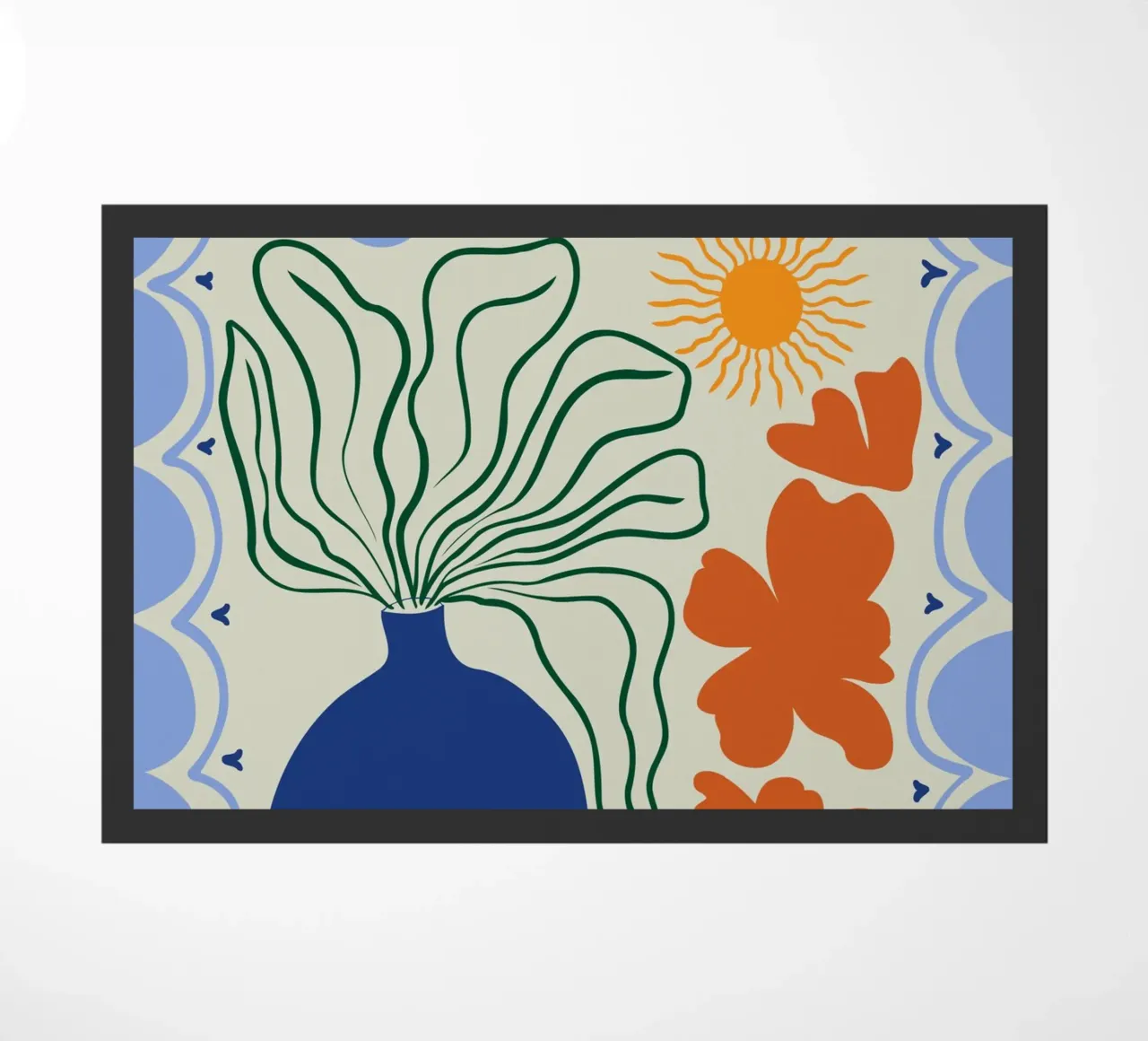 Sunset Fußmatte von Miho Art Studio