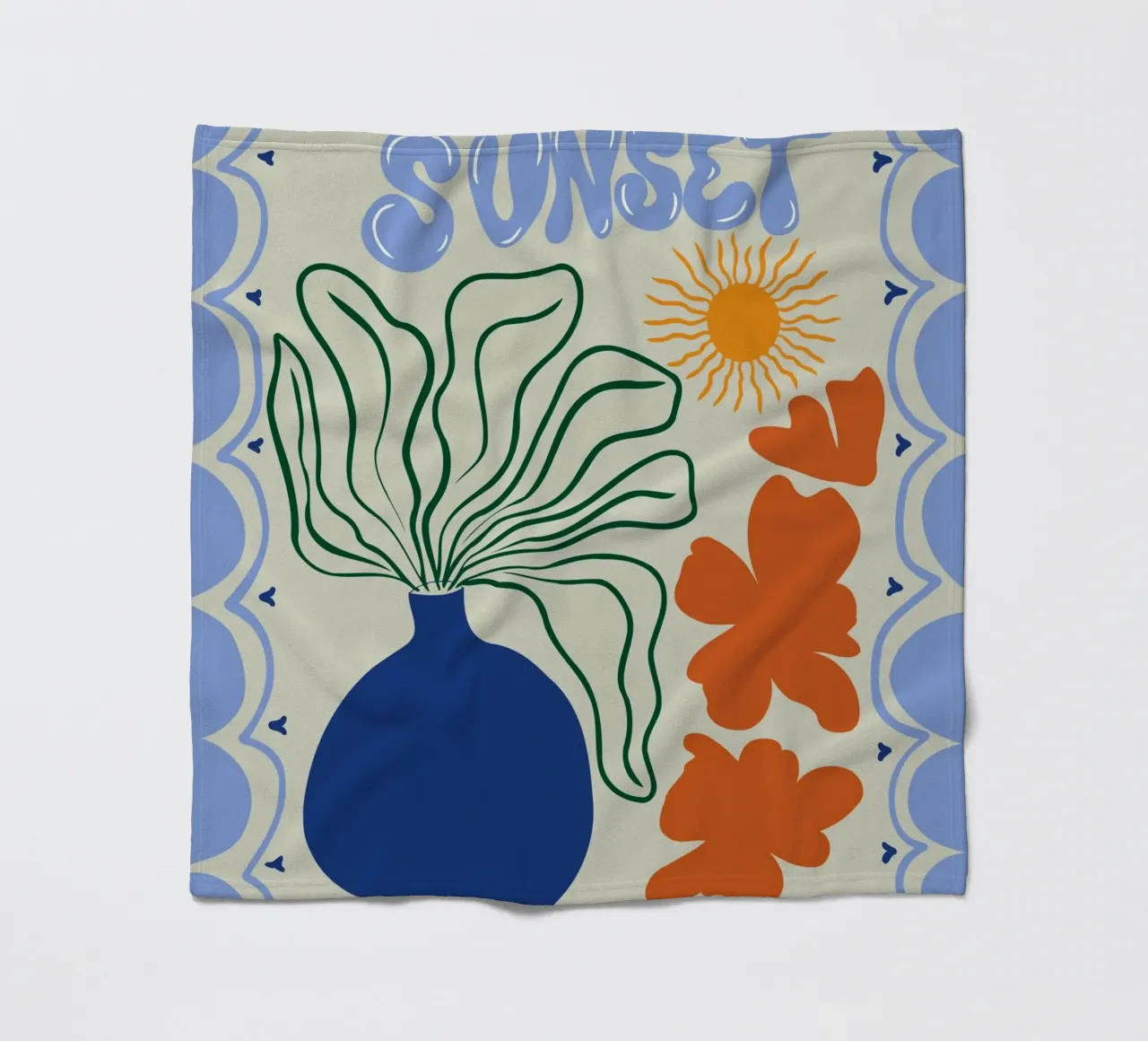 Sunset Fleecedecke von Miho Art Studio