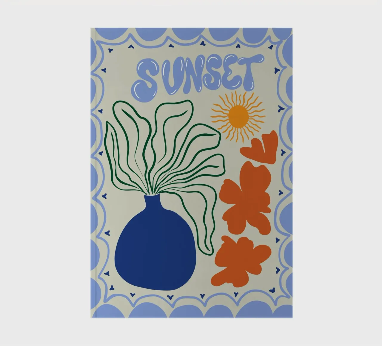 Sunset notebook by Miho Art Studio