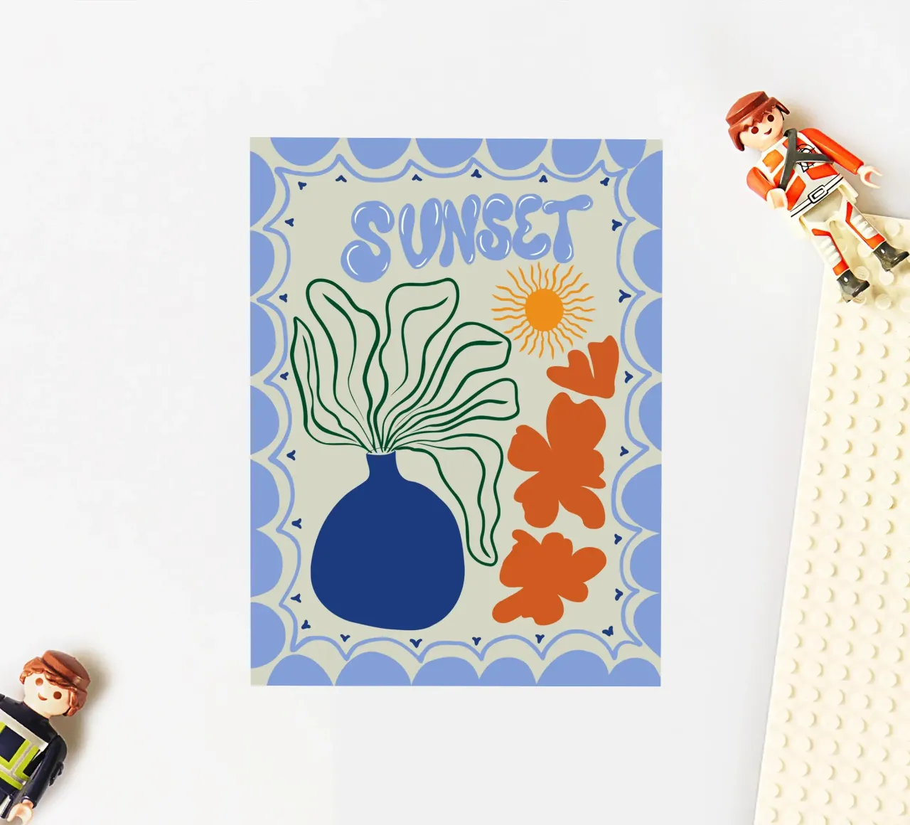 Sunset sticker van Miho Art Studio