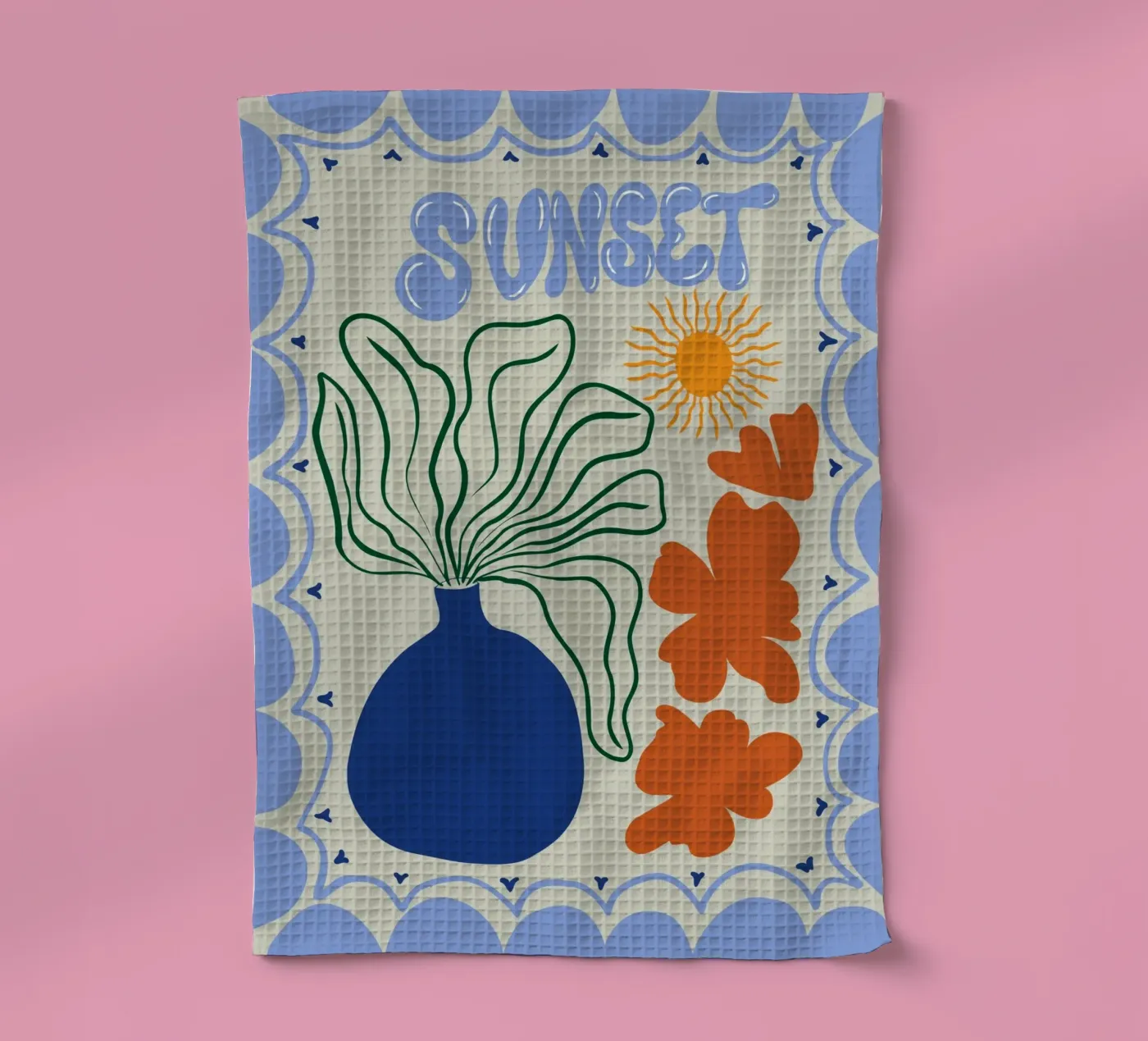 Coucher de soleil torchon de Miho Art Studio