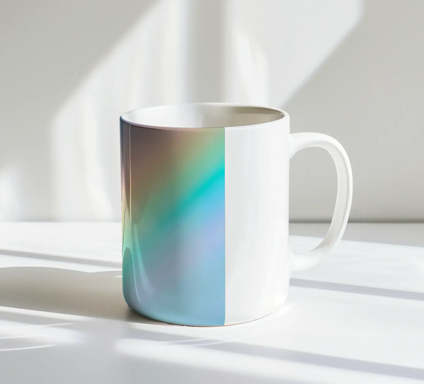 Rainbow ceramic mug by Tal Paz-Fridman