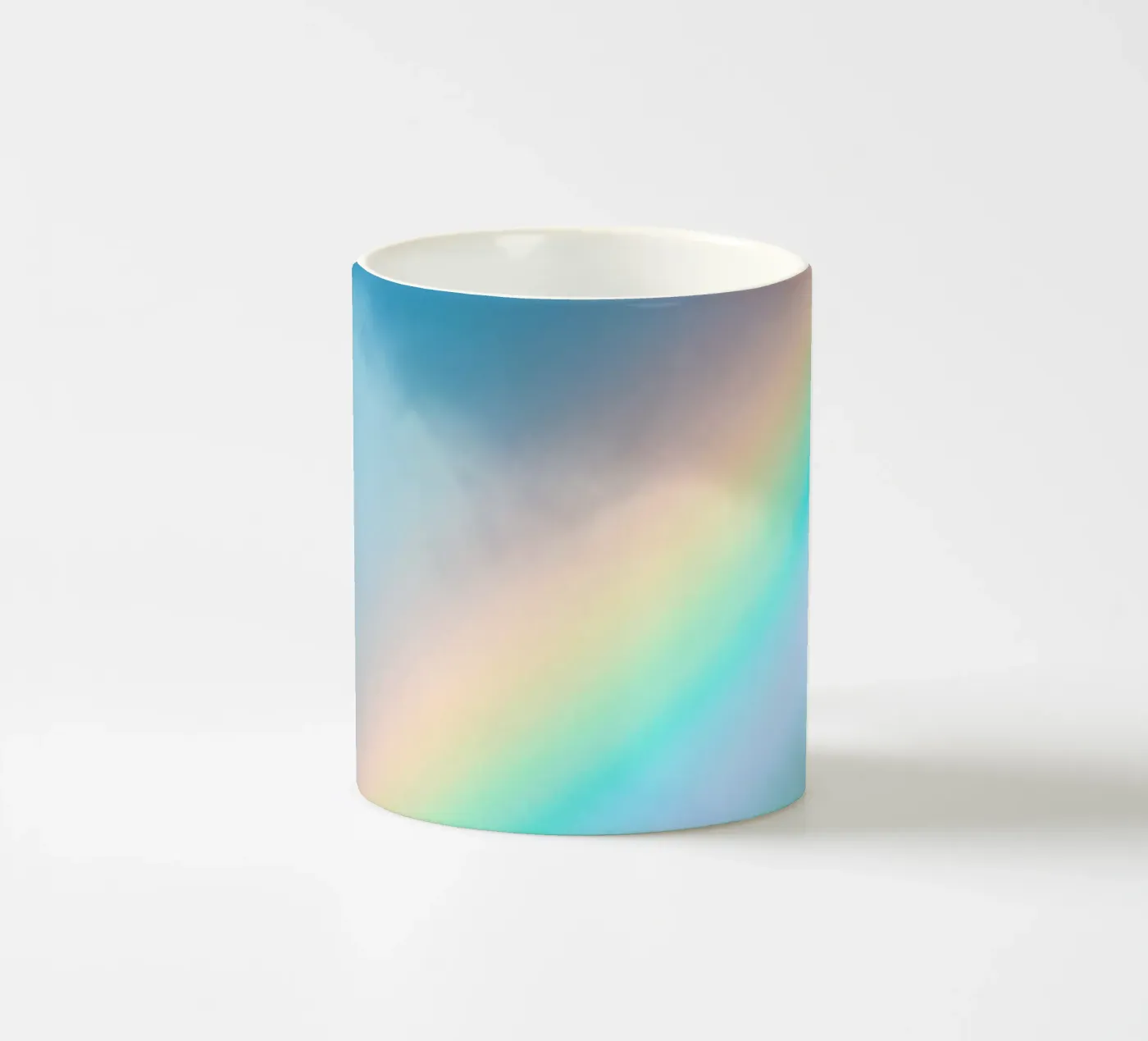 Rainbow ceramic mug by Tal Paz-Fridman
