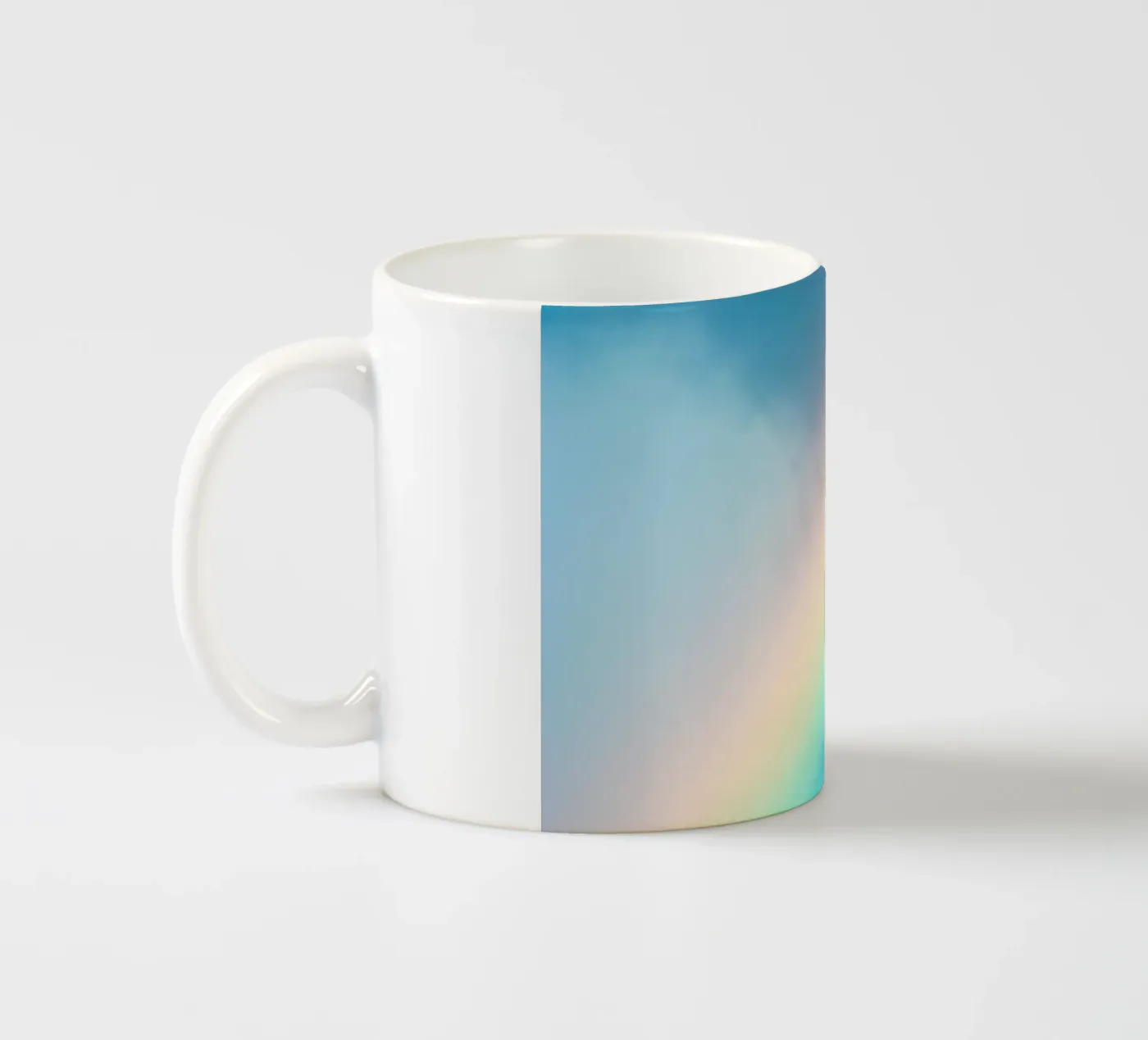 Rainbow ceramic mug by Tal Paz-Fridman