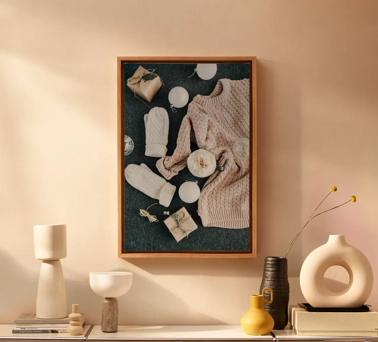 Bagliore invernale tela con Cornice a cassetta da StillVibe Home