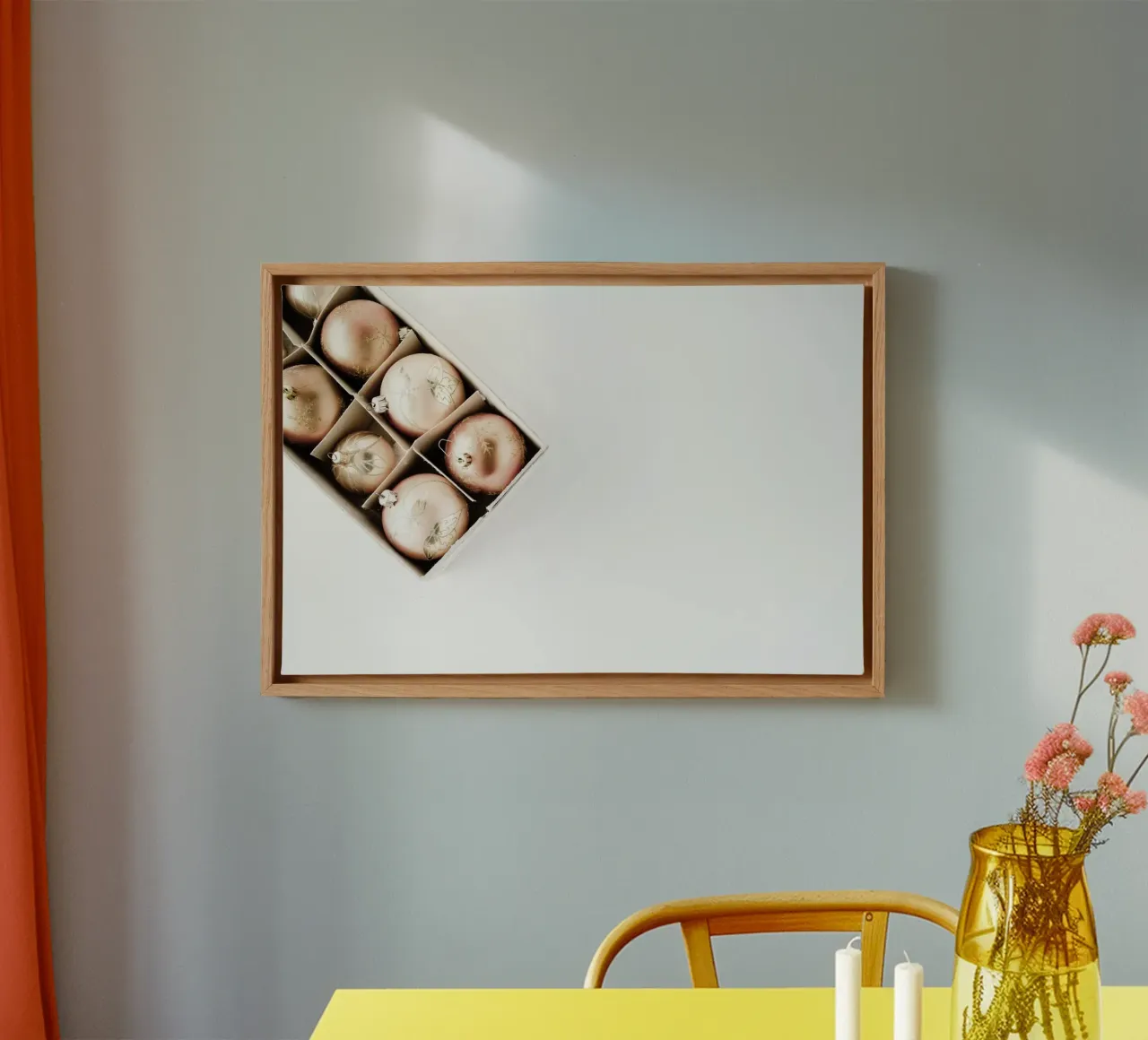 Winter Glow canvas with Floater frame by StillVibe Home
