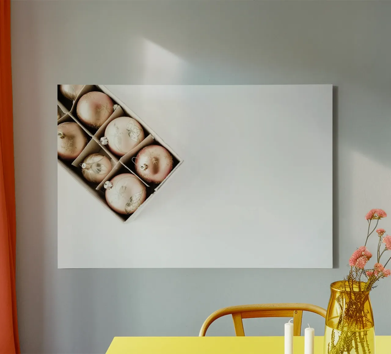 Winter Glow canvas with Floater frame by StillVibe Home