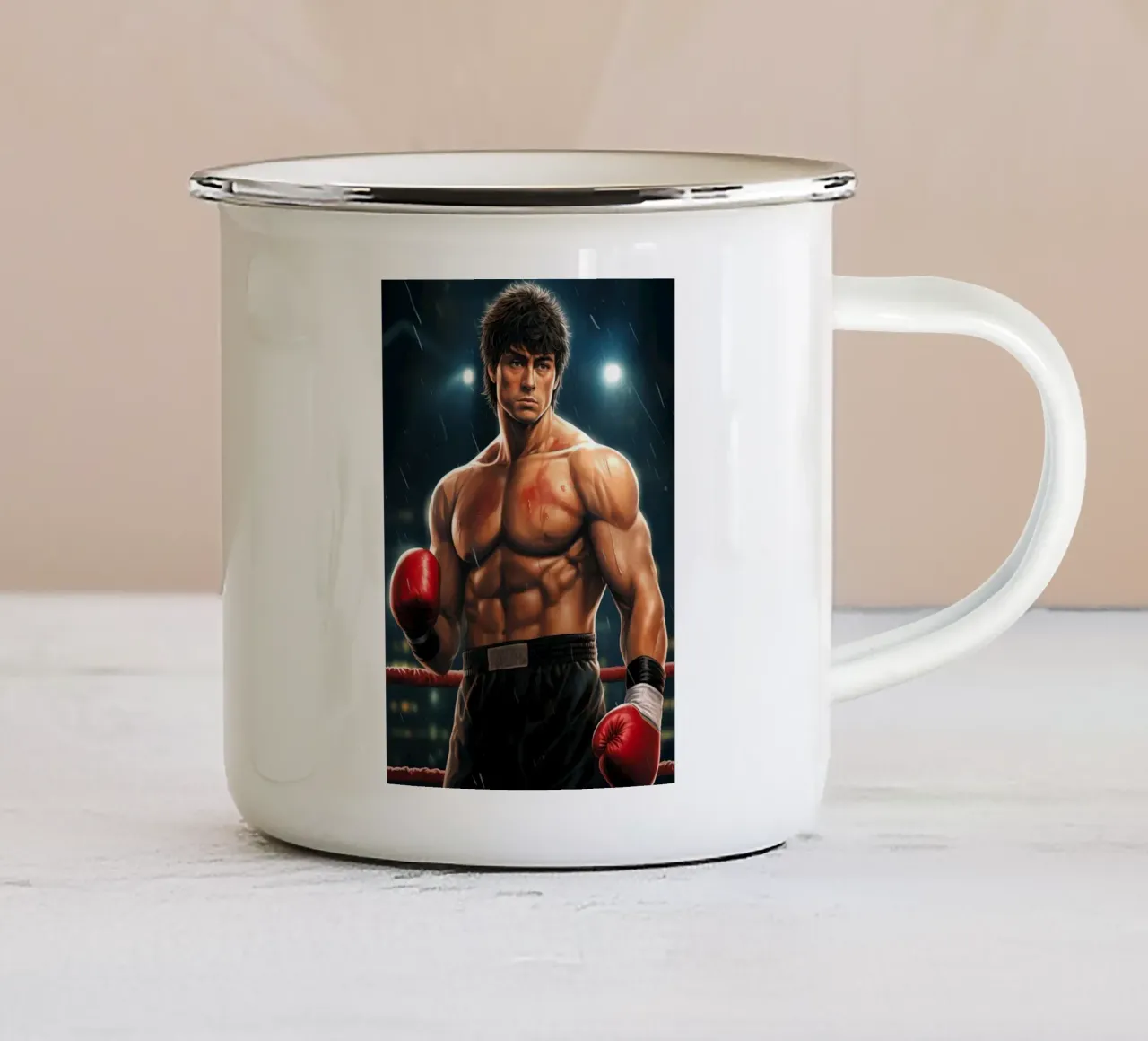 Rocky Balboa Boxe tazza in smalto da Fleur de Lys