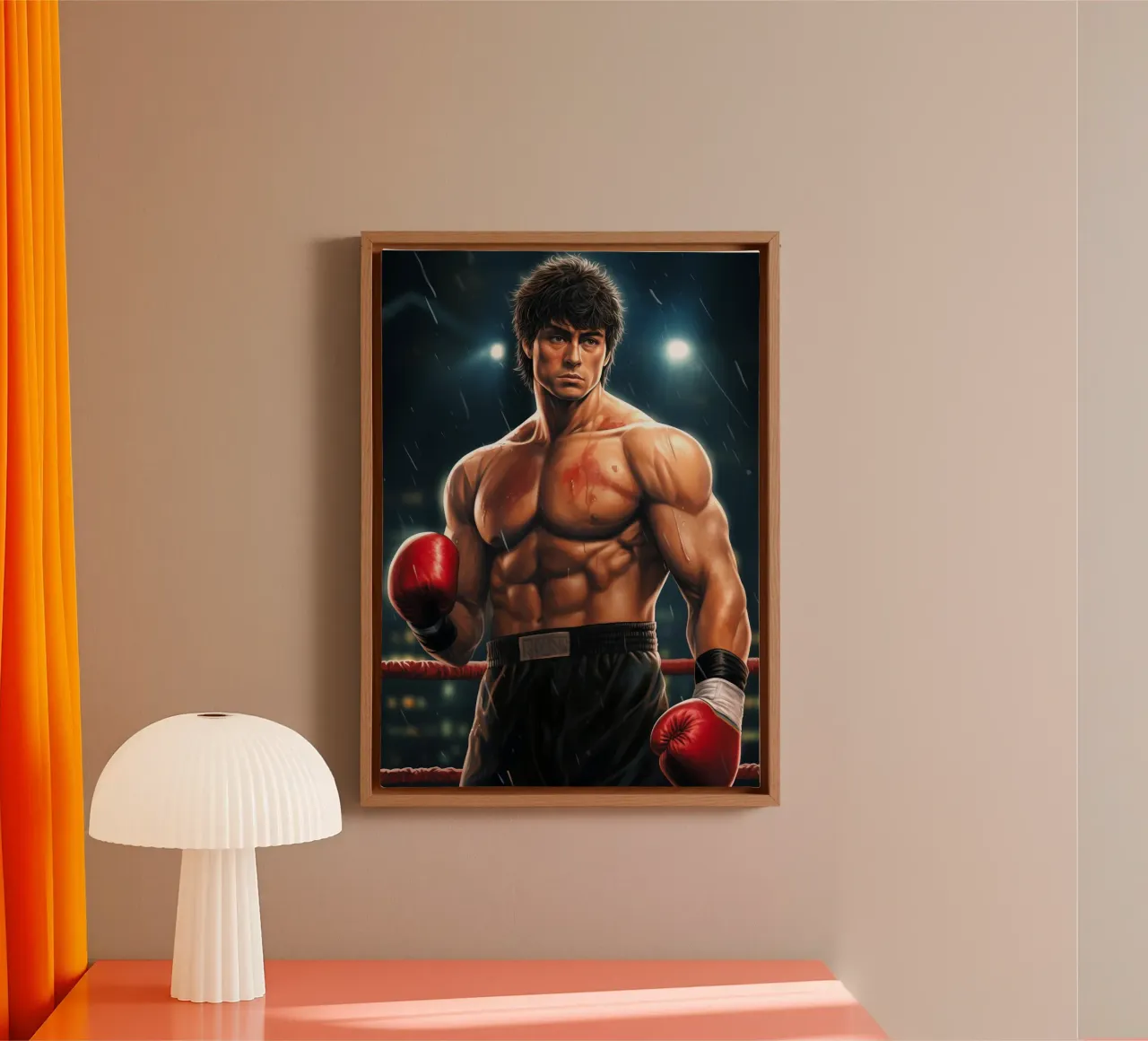 Rocky Balboa Boxe tela con Cornice a cassetta da Fleur de Lys