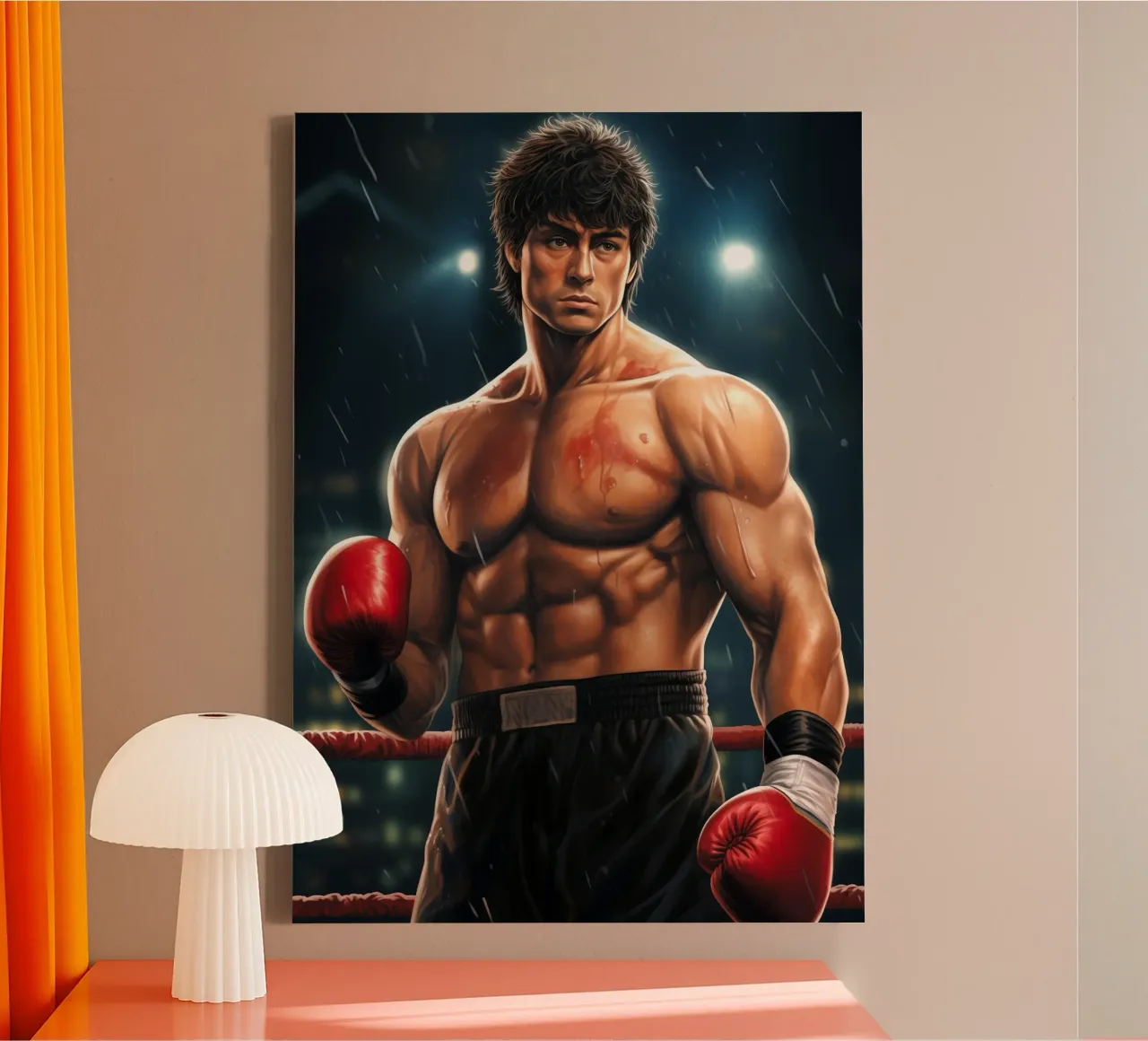 Rocky Balboa Boxe tela con Cornice a cassetta da Fleur de Lys
